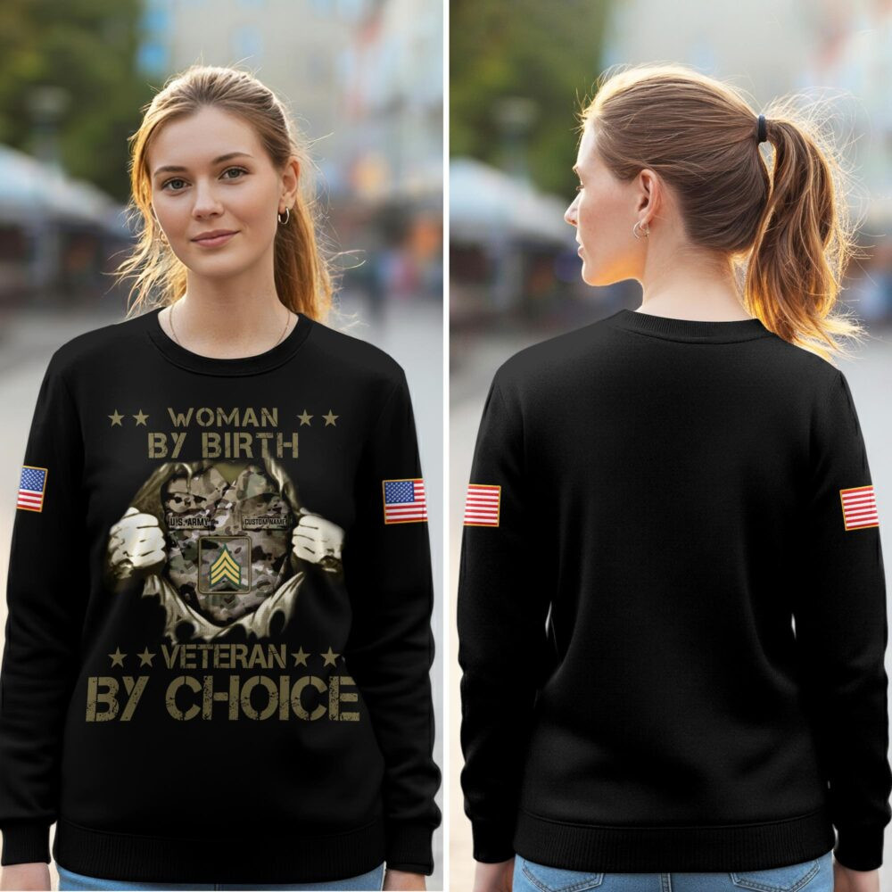 Premium Custom US Army Sweatshirt VPVC750487, Gifts For US Army Veteran, Gifts On Father’s Day, Veterans Day