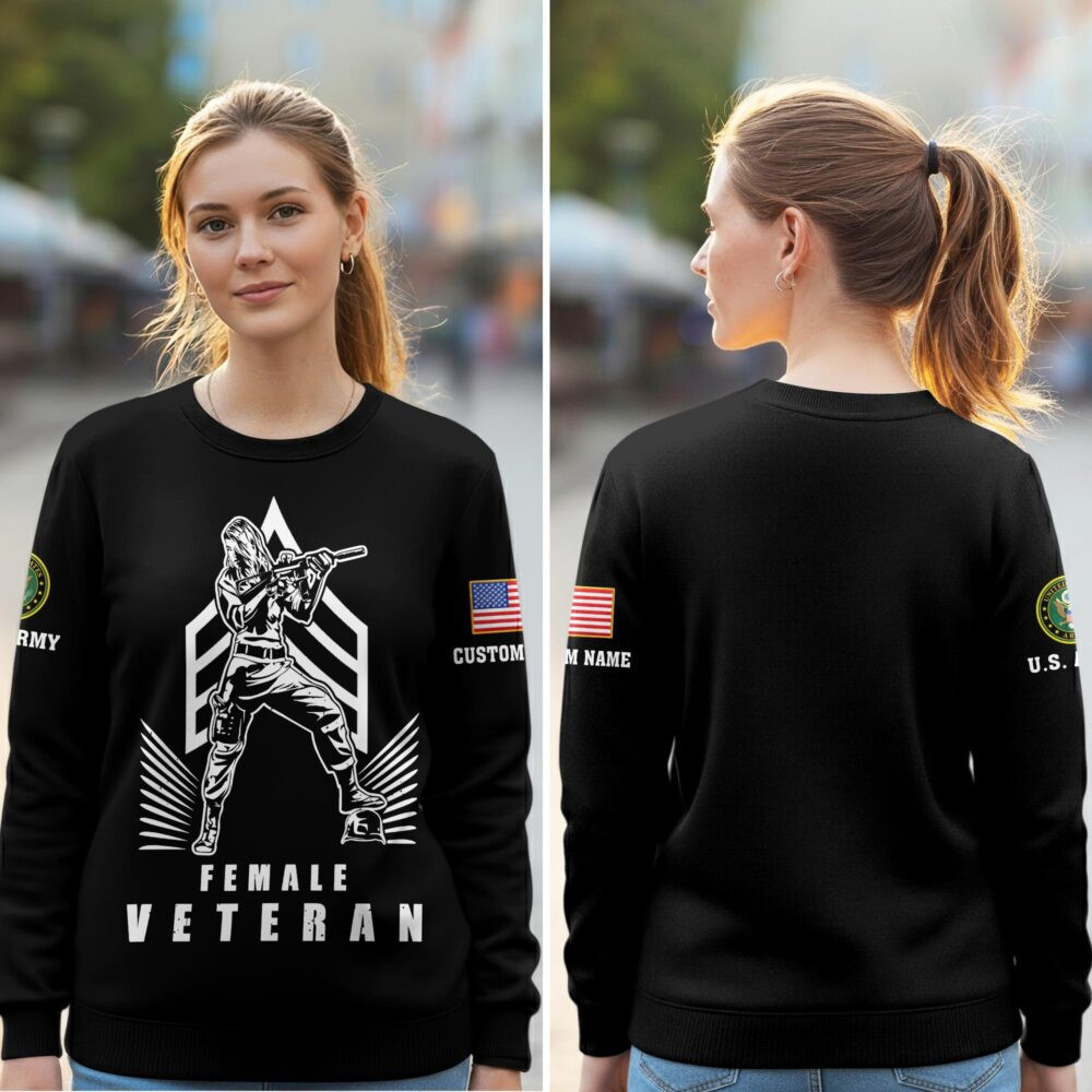 Premium Custom US Army Sweatshirt VPVC750491, Gifts For US Army Veteran, Gifts On Father’s Day, Veterans Day