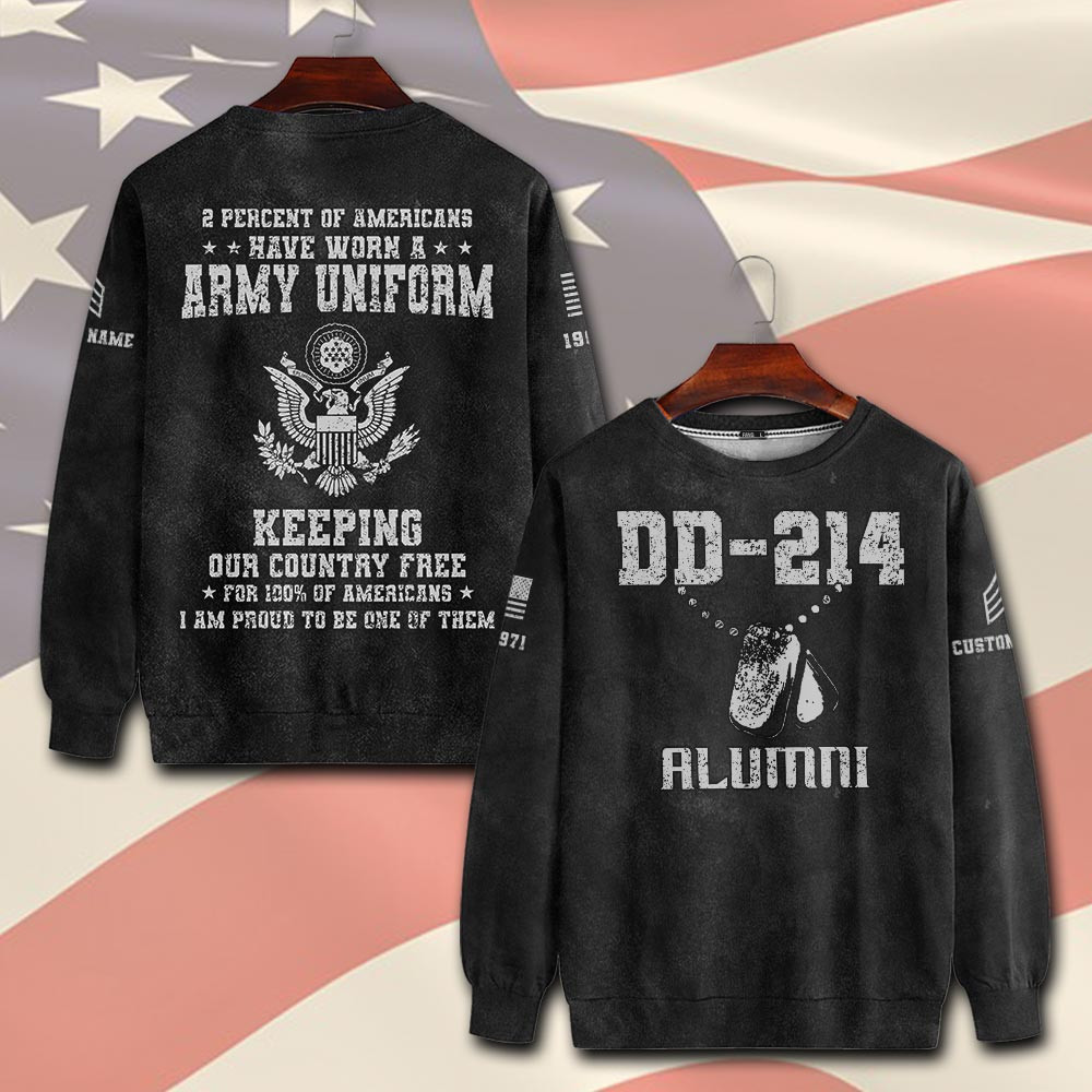 Premium Custom US Army Sweatshirt VPVC750494, Gifts For US Army Veteran, Gifts On Father’s Day, Veterans Day