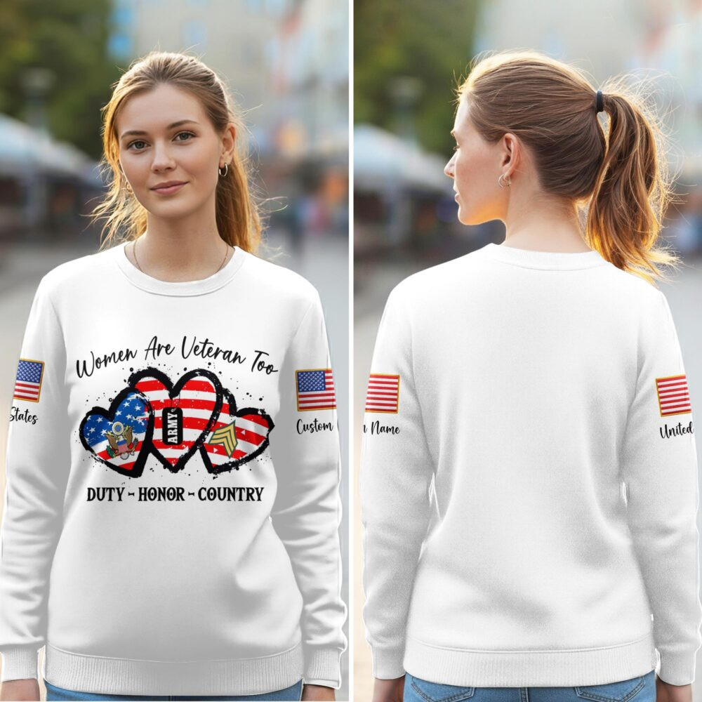 Premium Custom US Army Sweatshirt VPVC750495, Gifts For US Army Veteran, Gifts On Father’s Day, Veterans Day