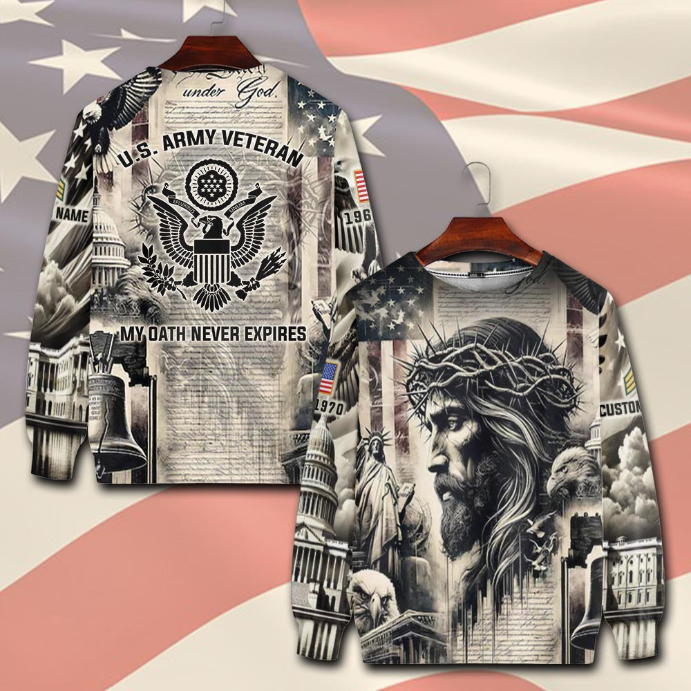 Premium Custom US Army Sweatshirt VPVC750498, Gifts For US Army Veteran, Gifts On Father’s Day, Veterans Day