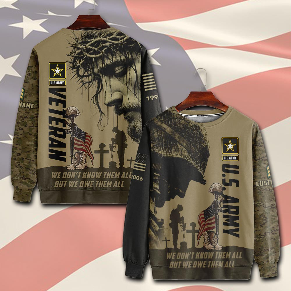 Premium Custom US Army Sweatshirt VPVC750511, Gifts For US Army Veteran, Gifts On Father’s Day, Veterans Day