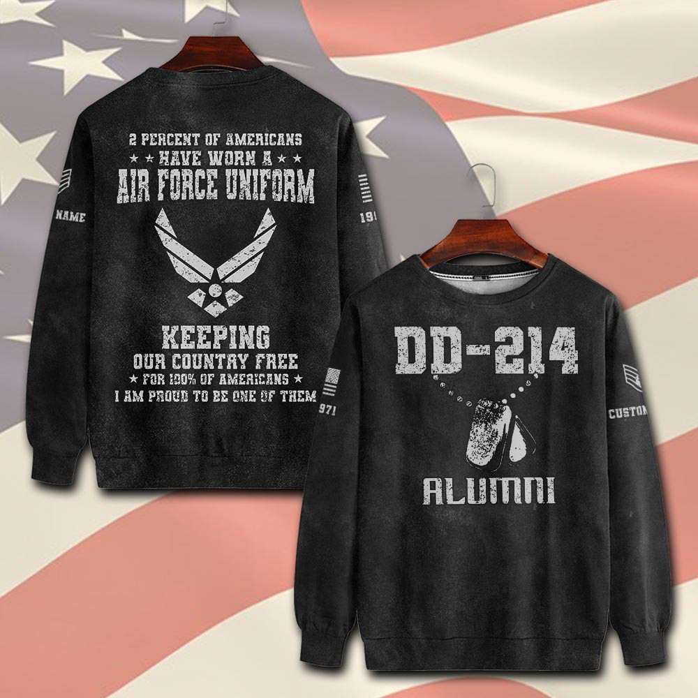 Premium Custom USAF Sweatshirt VPVC750530, Gifts For US Air Force Veteran, Gifts On Father’s Day, Veterans Day