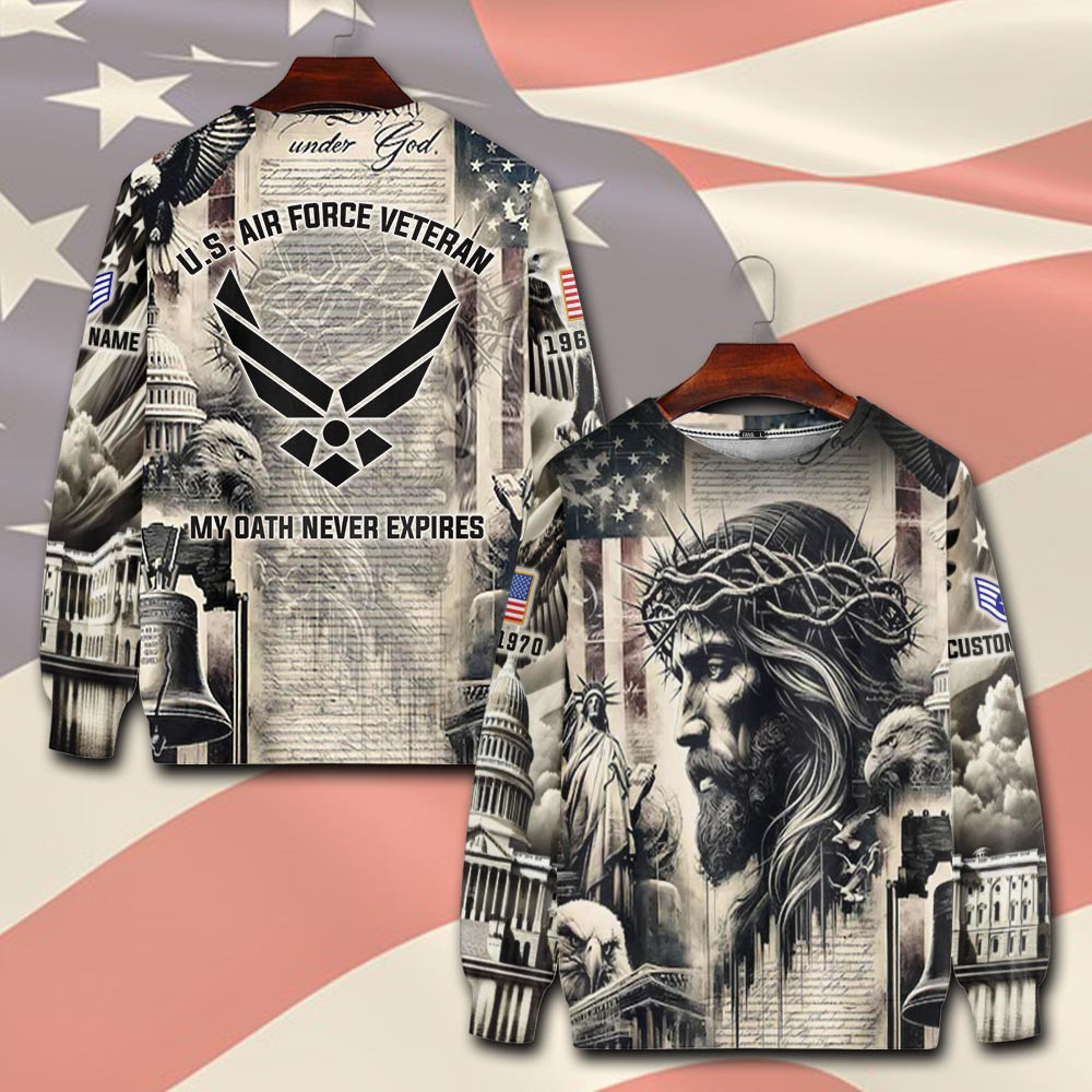 Premium Custom USAF Sweatshirt VPVC750533, Gifts For US Air Force Veteran, Gifts On Father’s Day, Veterans Day