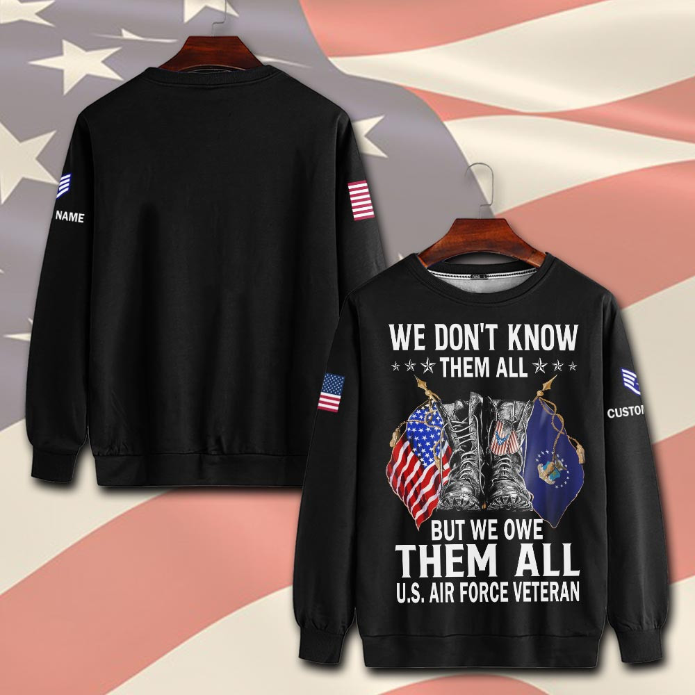 Premium Custom USAF Sweatshirt VPVC750552, Gifts For US Air Force Veteran, Gifts On Father’s Day, Veterans Day