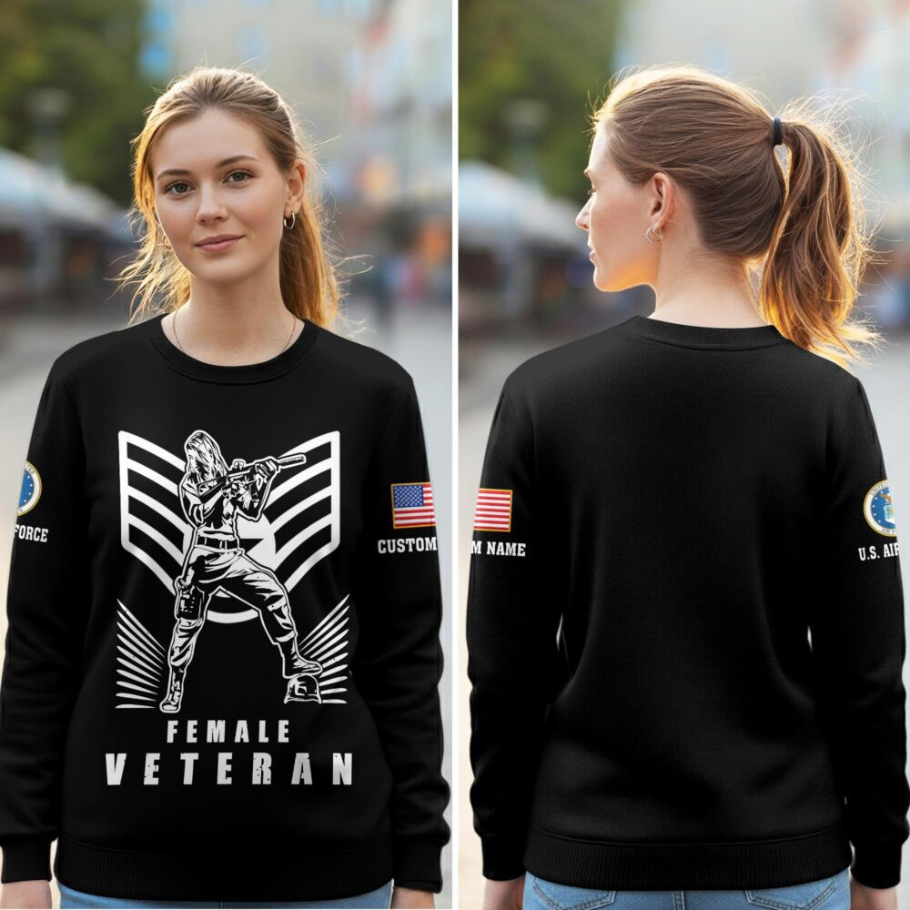 Premium Custom USAF Sweatshirt VPVC750555, Gifts For US Air Force Veteran, Gifts On Father’s Day, Veterans Day