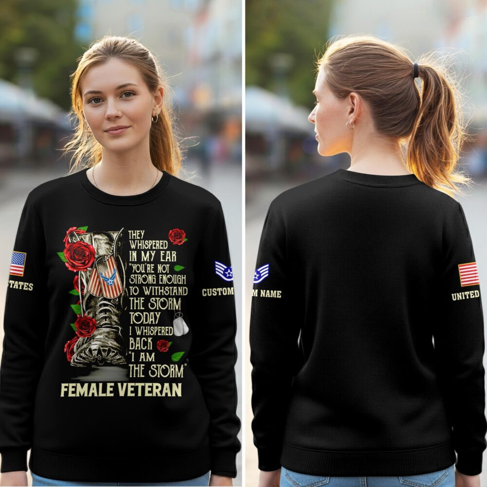 Premium Custom USAF Sweatshirt VPVC750558, Gifts For US Air Force Veteran, Gifts On Father’s Day, Veterans Day
