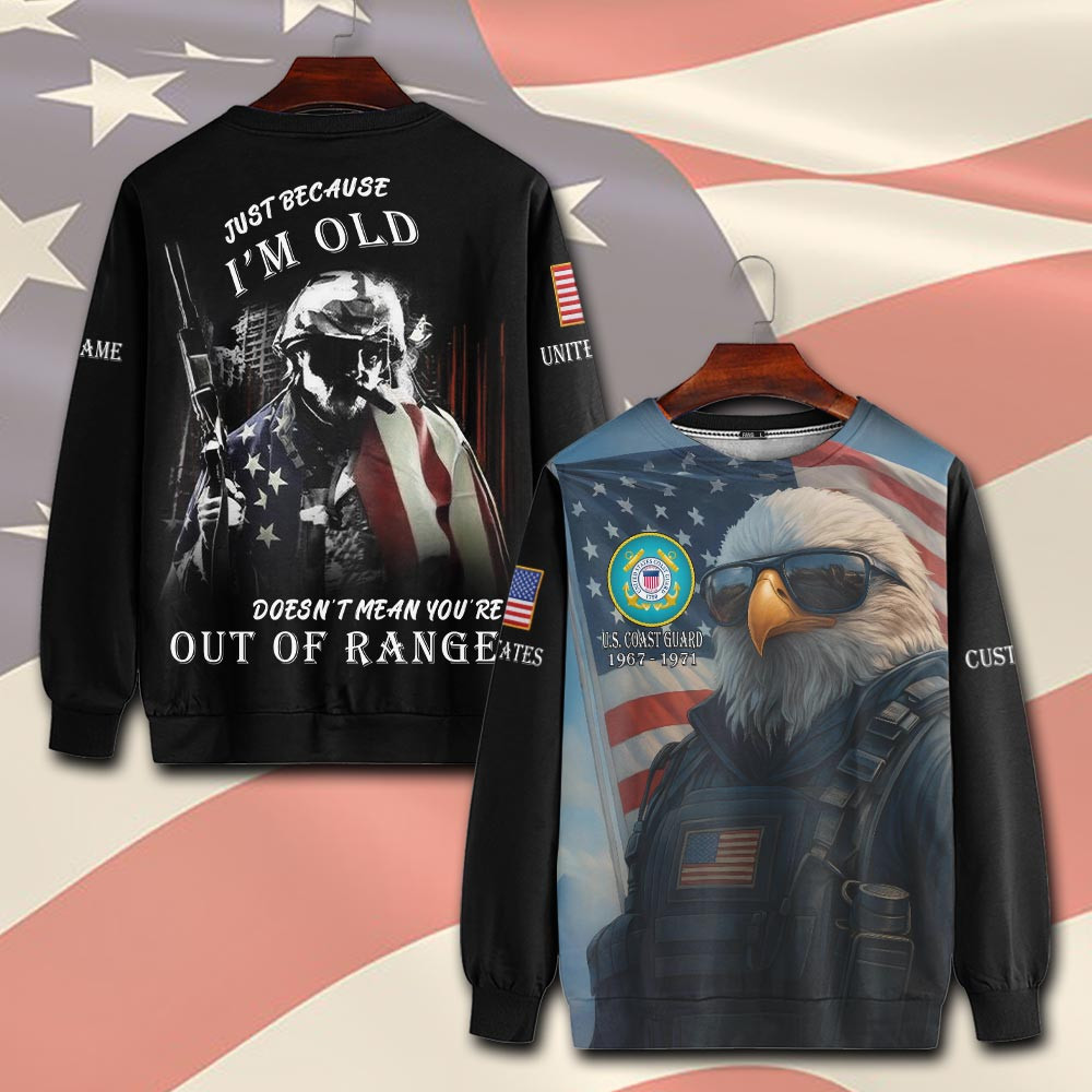 Premium Custom USCG Sweatshirt VPVC750570, Gifts For Coast Guard Veteran, Gifts On Father’s Day, Veterans Day