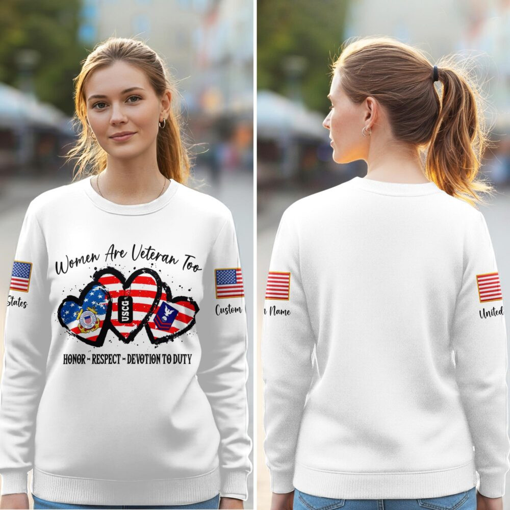 Premium Custom USCG Sweatshirt VPVC750575, Gifts For Coast Guard Veteran, Gifts On Father’s Day, Veterans Day