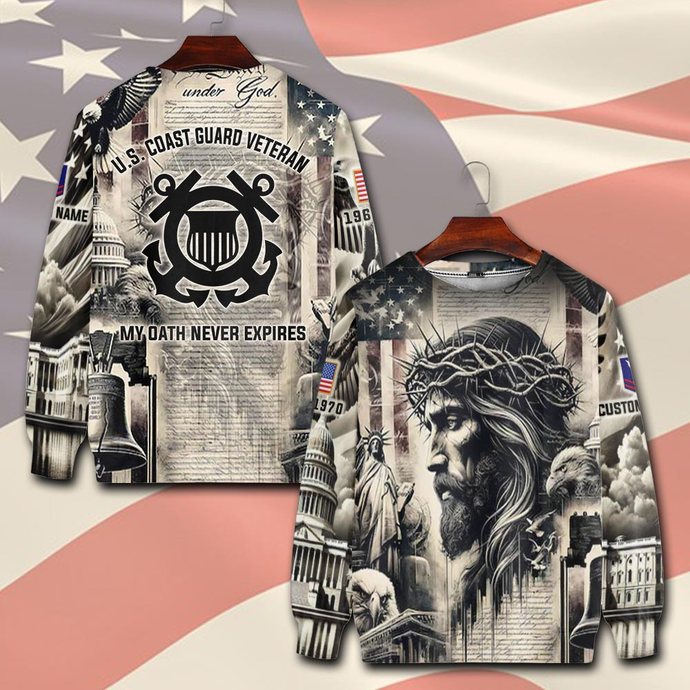 Premium Custom USCG Sweatshirt VPVC750578, Gifts For Coast Guard Veteran, Gifts On Father’s Day, Veterans Day