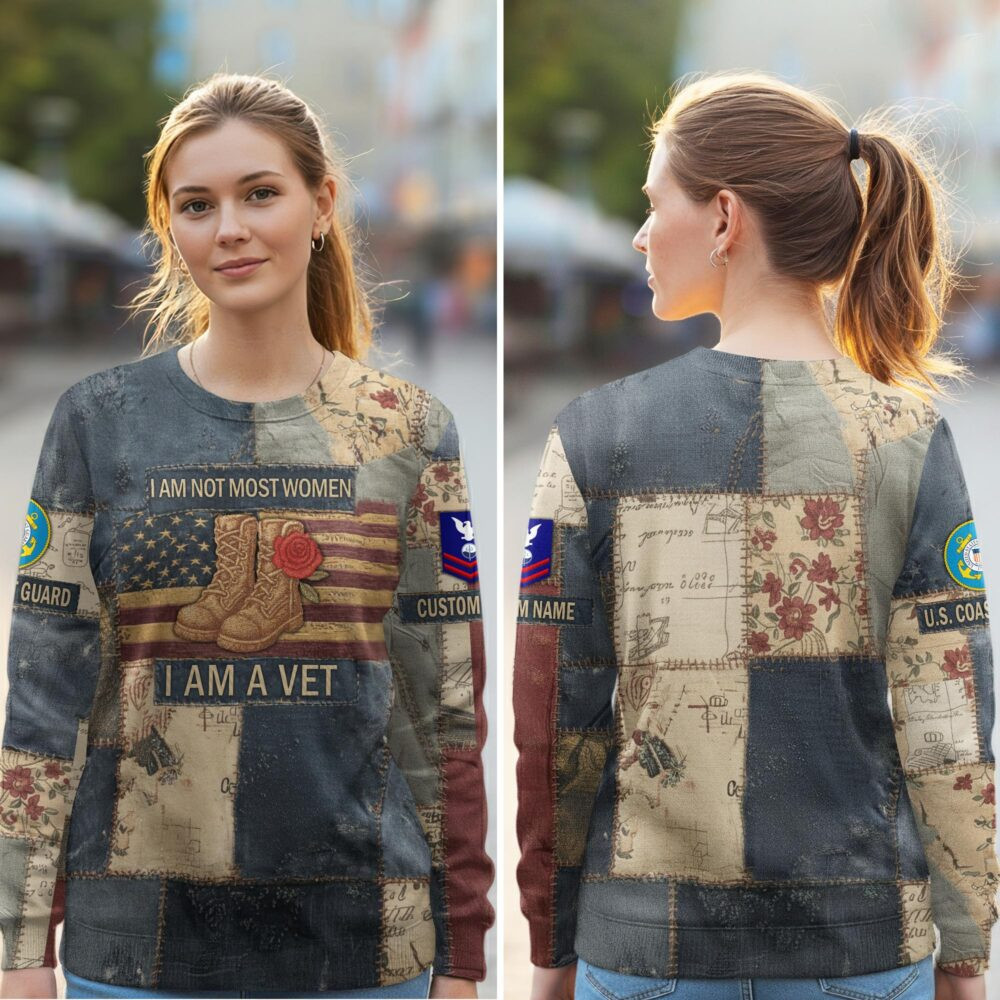 Premium Custom USCG Sweatshirt VPVC750588, Gifts For Coast Guard Veteran, Gifts On Father’s Day, Veterans Day