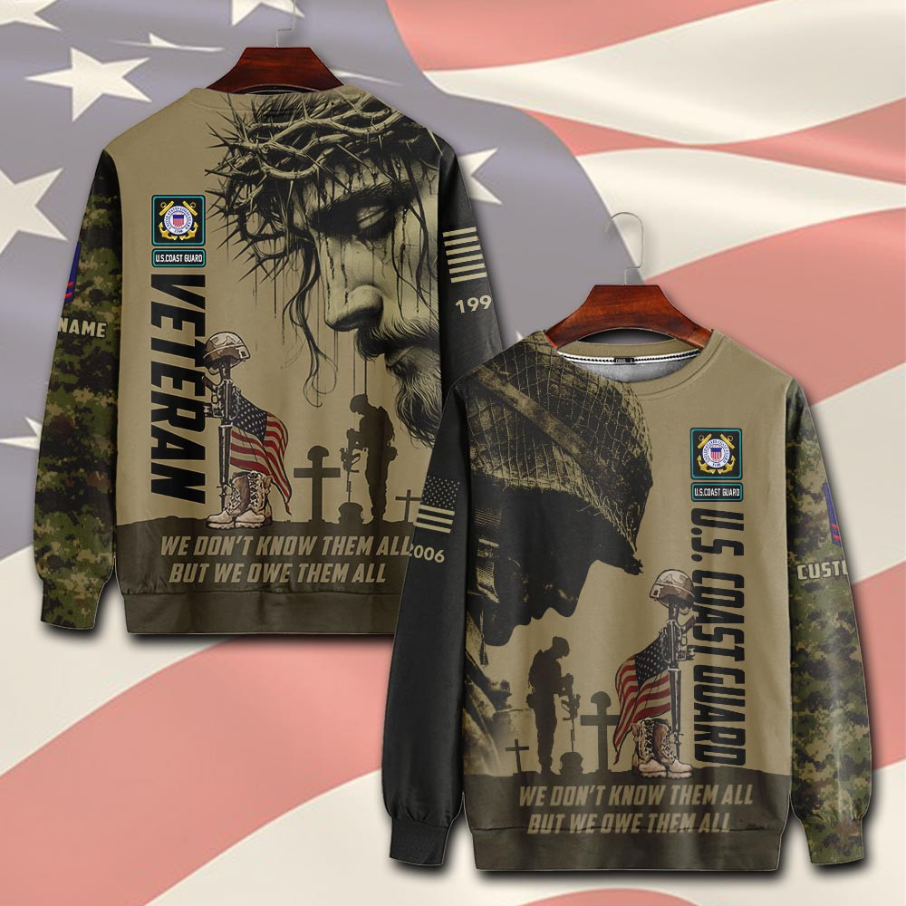 Premium Custom USCG Sweatshirt VPVC750590, Gifts For Coast Guard Veteran, Gifts On Father’s Day, Veterans Day