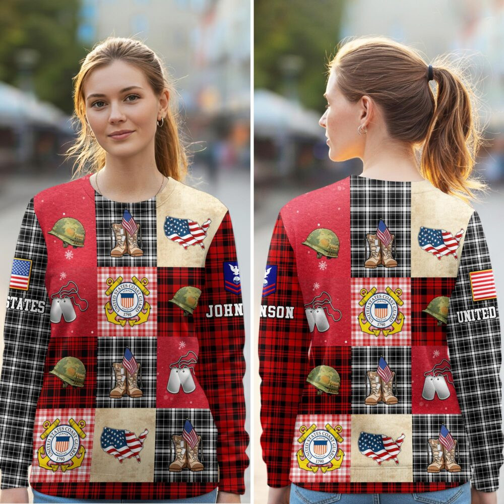 Premium Custom USCG Sweatshirt VPVC750591, Gifts For Coast Guard Veteran, Gifts On Father’s Day, Veterans Day