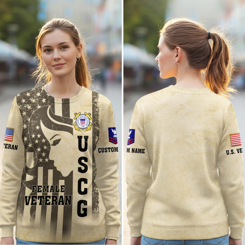 Premium Custom USCG Sweatshirt VPVC750592, Gifts For Coast Guard Veteran, Gifts On Father’s Day, Veterans Day