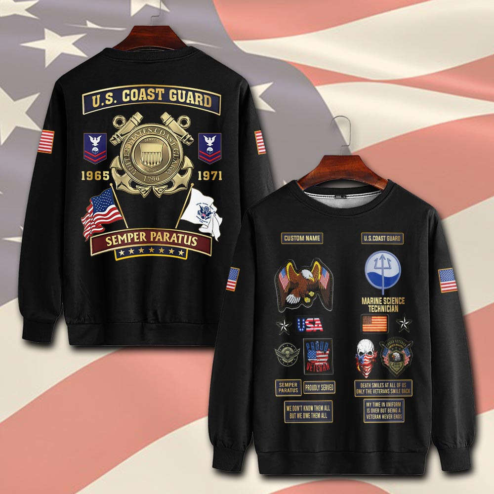 Premium Custom USCG Sweatshirt VPVC750594, Gifts For Coast Guard Veteran, Gifts On Father’s Day, Veterans Day