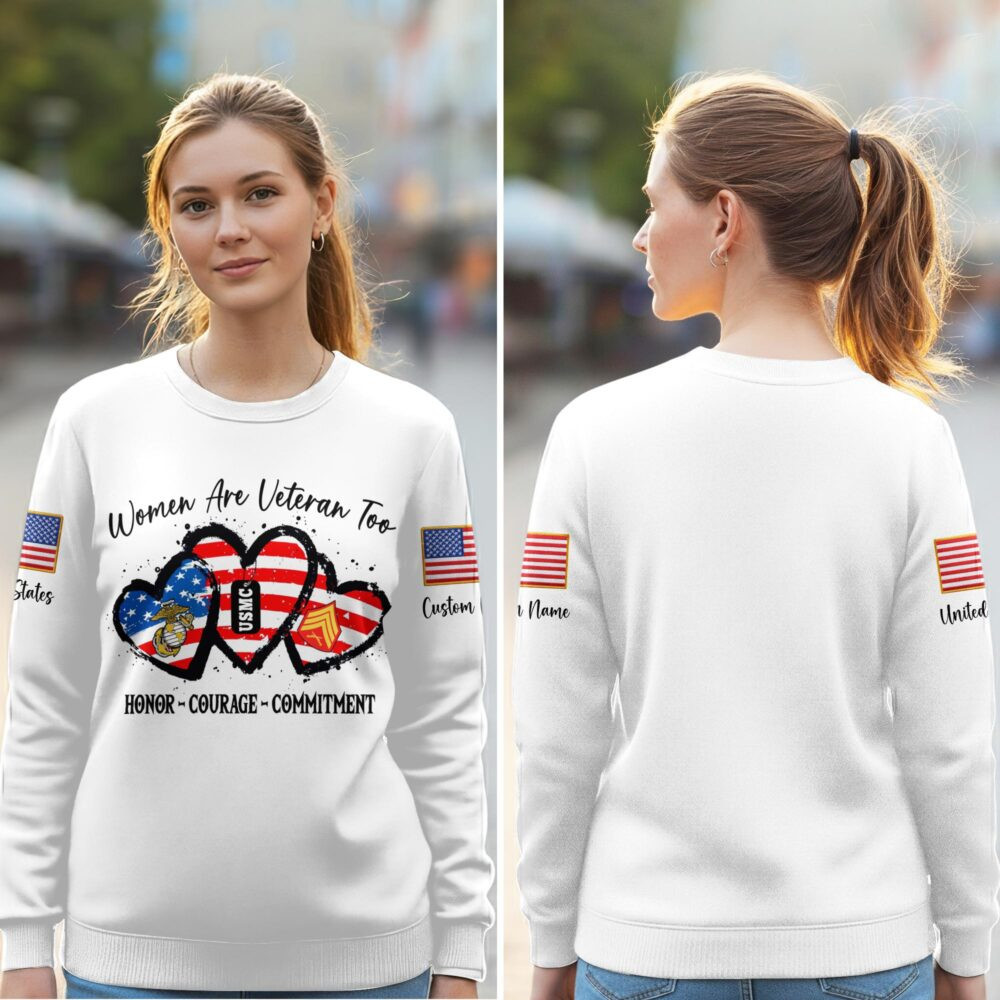 Premium Custom USMC Sweatshirt VPVC750615, Gifts For Marine Veteran, Gifts On Father’s Day, Veterans Day