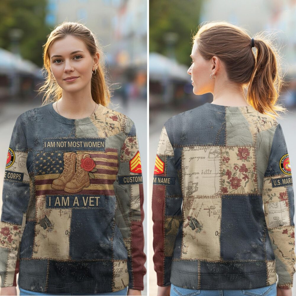 Premium Custom USMC Sweatshirt VPVC750627, Gifts For Marine Veteran, Gifts On Father’s Day, Veterans Day