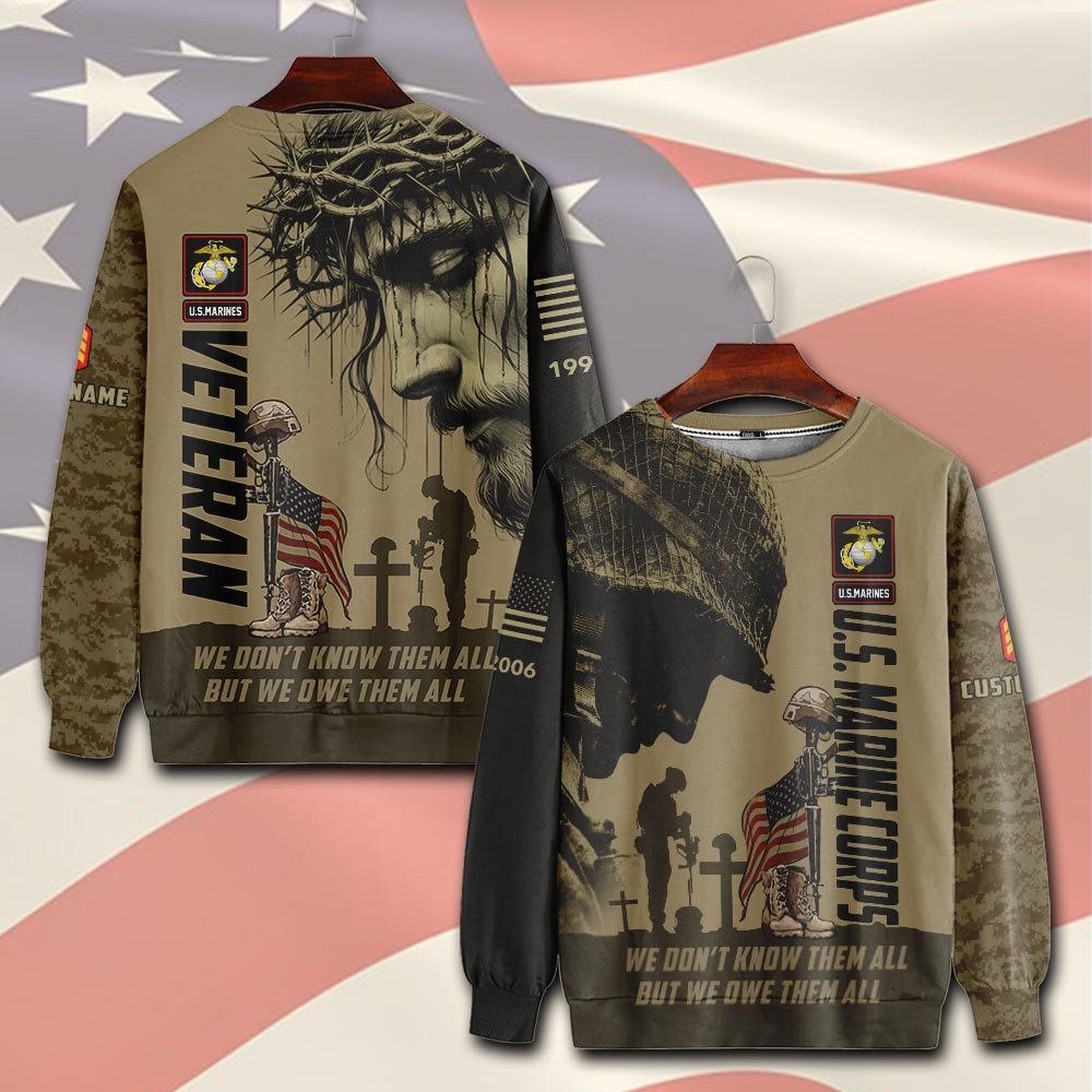 Premium Custom USMC Sweatshirt VPVC750629, Gifts For Marine Veteran, Gifts On Father’s Day, Veterans Day