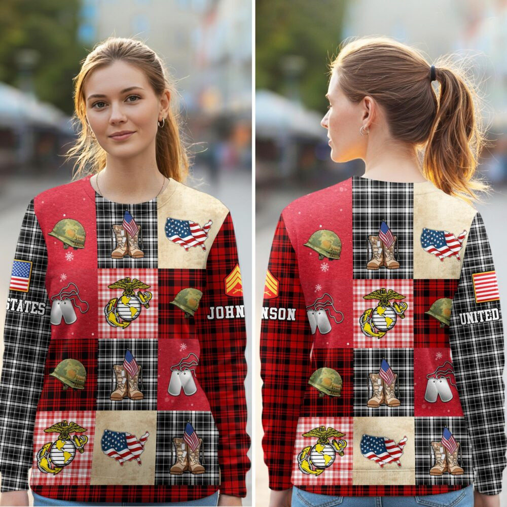 Premium Custom USMC Sweatshirt VPVC750630, Gifts For Marine Veteran, Gifts On Father’s Day, Veterans Day