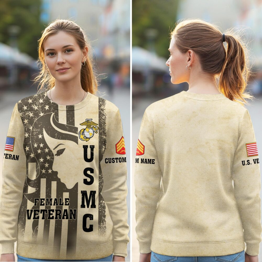 Premium Custom USMC Sweatshirt VPVC750631, Gifts For Marine Veteran, Gifts On Father’s Day, Veterans Day