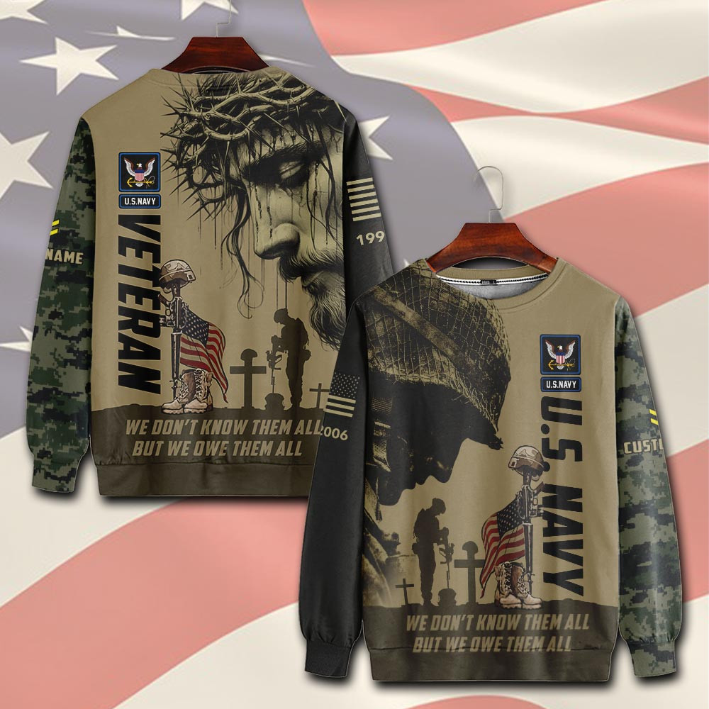 Premium Custom US Navy Sweatshirt VPVC750640, Gifts For Navy Veteran, Gifts On Father’s Day, Veterans Day
