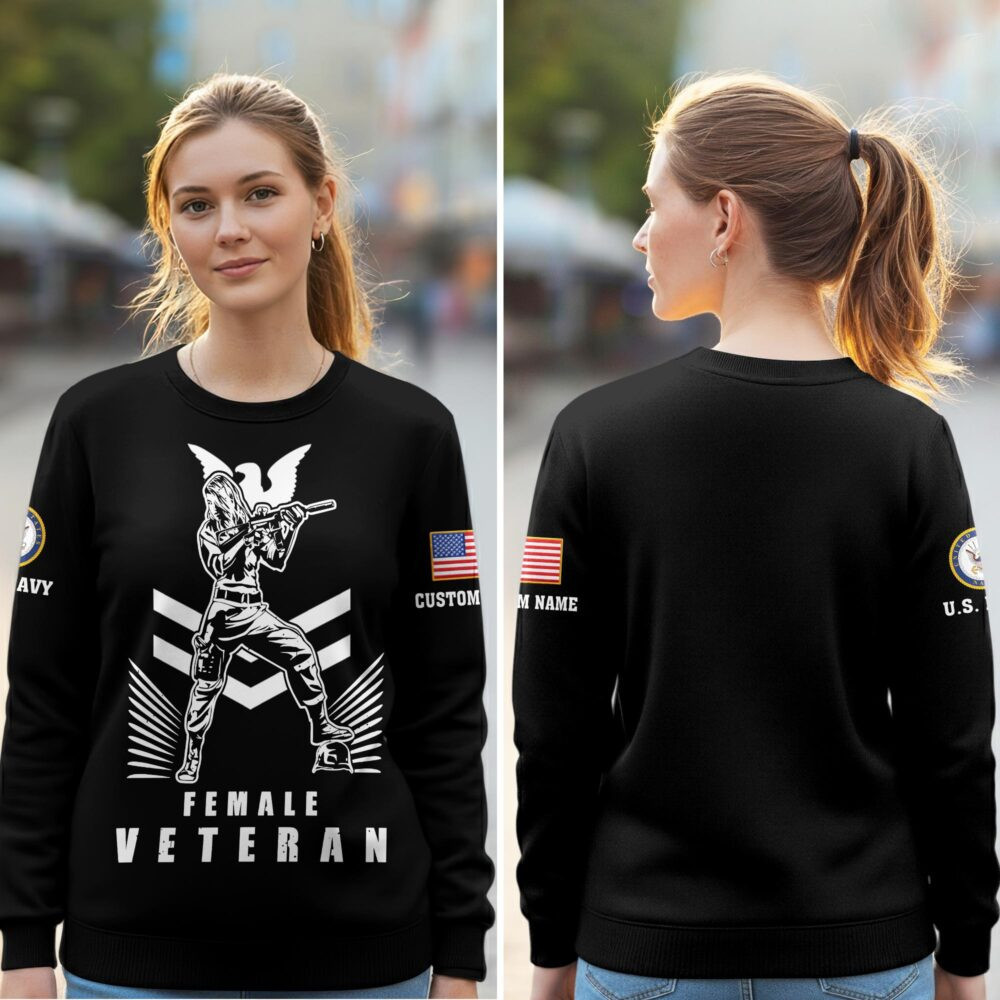Premium Custom US Navy Sweatshirt VPVC750650, Gifts For Navy Veteran, Gifts On Father’s Day, Veterans Day