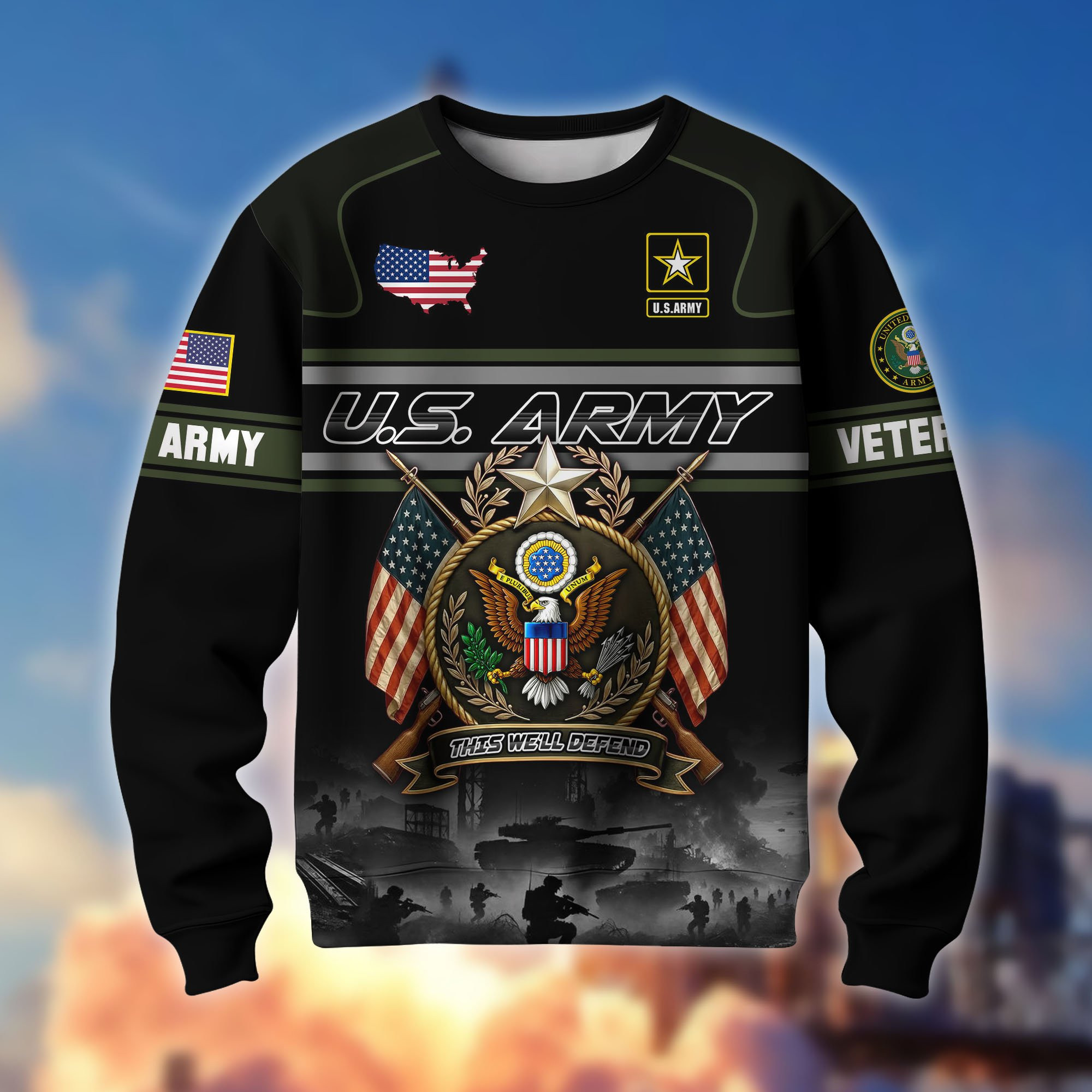 Premium US Veterans Sweatshirt CPHN060111, Gifts For US Veterans, Gifts On Father’s Day, Veterans Day