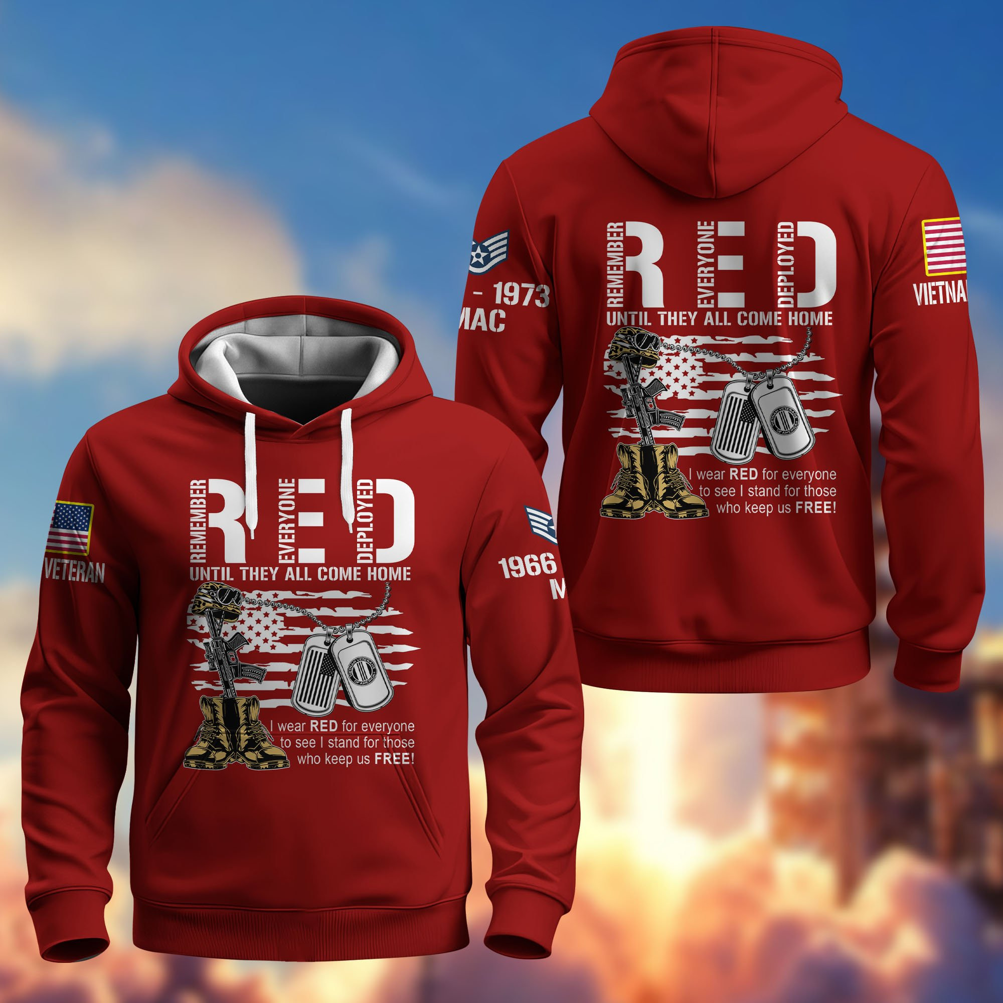 Premium Custom Vietnam Veteran Hoodie CPVC190110