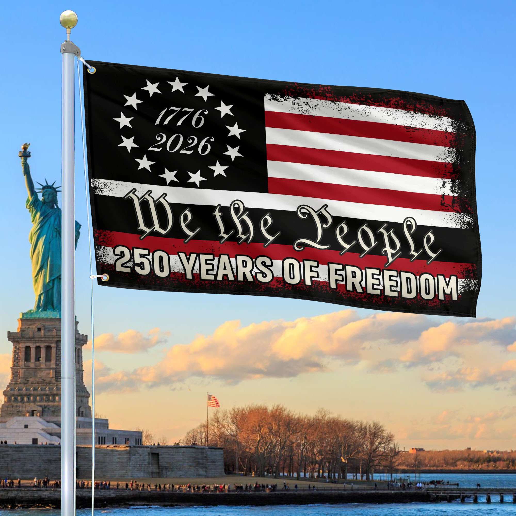 Premium America 250th Anniversary Grommet Flag VPVC120077, America 250th Flag, America 250th Birthday, Best Gifts On Independence Day, Veterans Day