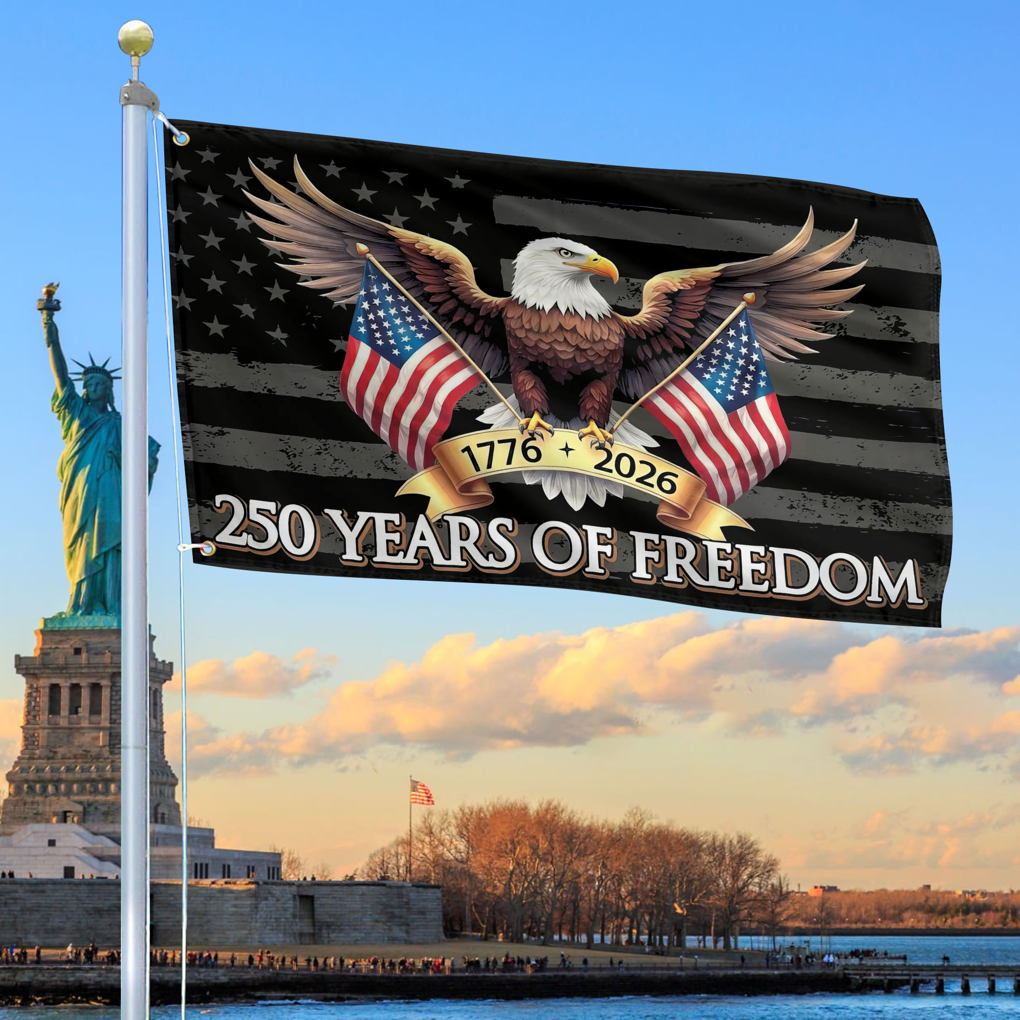 Premium America 250th Anniversary Grommet Flag VPVC120081, America 250th Flag, America 250th Birthday, Best Gifts On Independence Day, Veterans Day