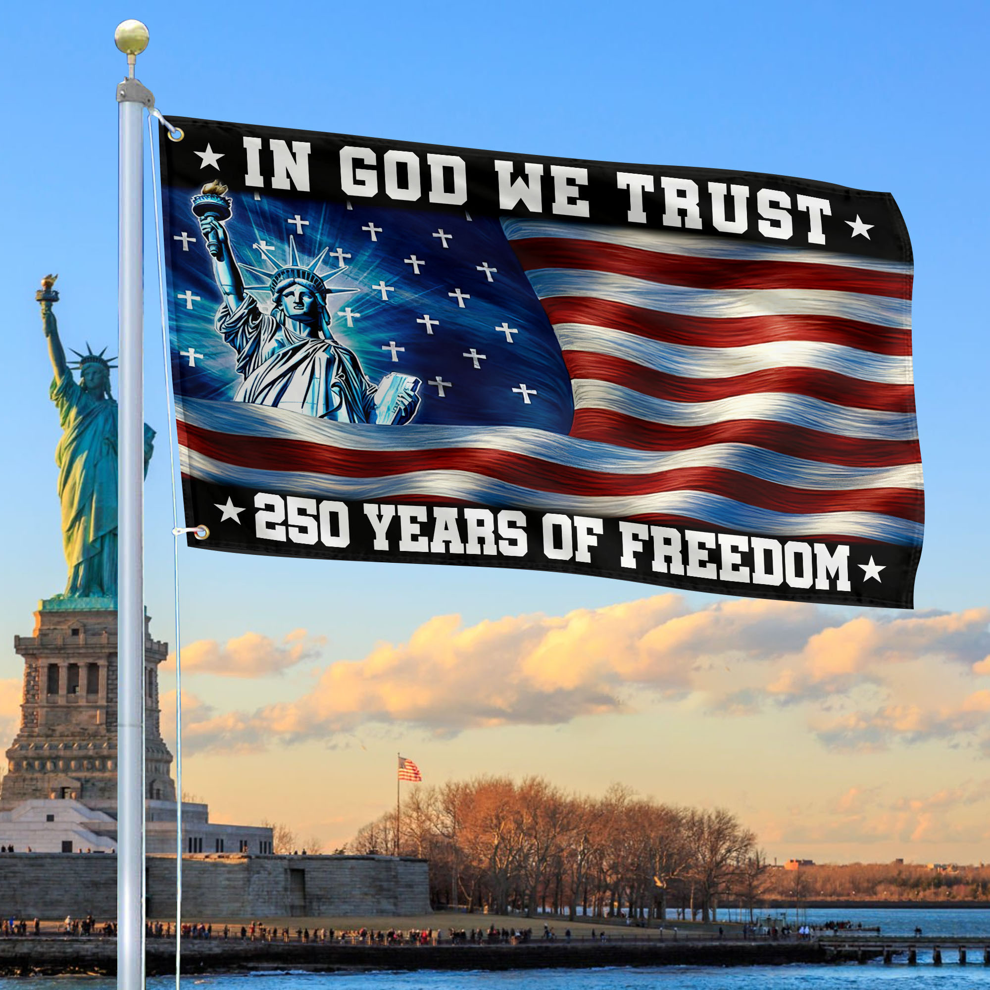 Premium America 250th Anniversary Grommet Flag VPVC120102, America 250th Flag, America 250th Birthday, Best Gifts On Independence Day, Veterans Day