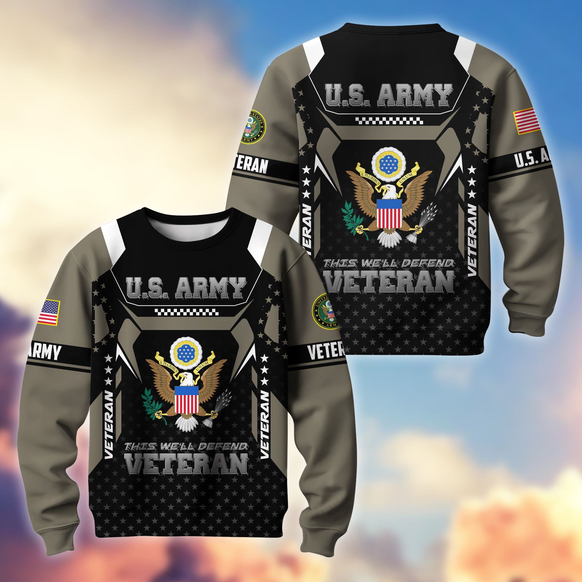 Premium US Veterans Sweatshirt ATTN060128, Gifts For US Veterans, Gifts On Father’s Day, Veterans Day