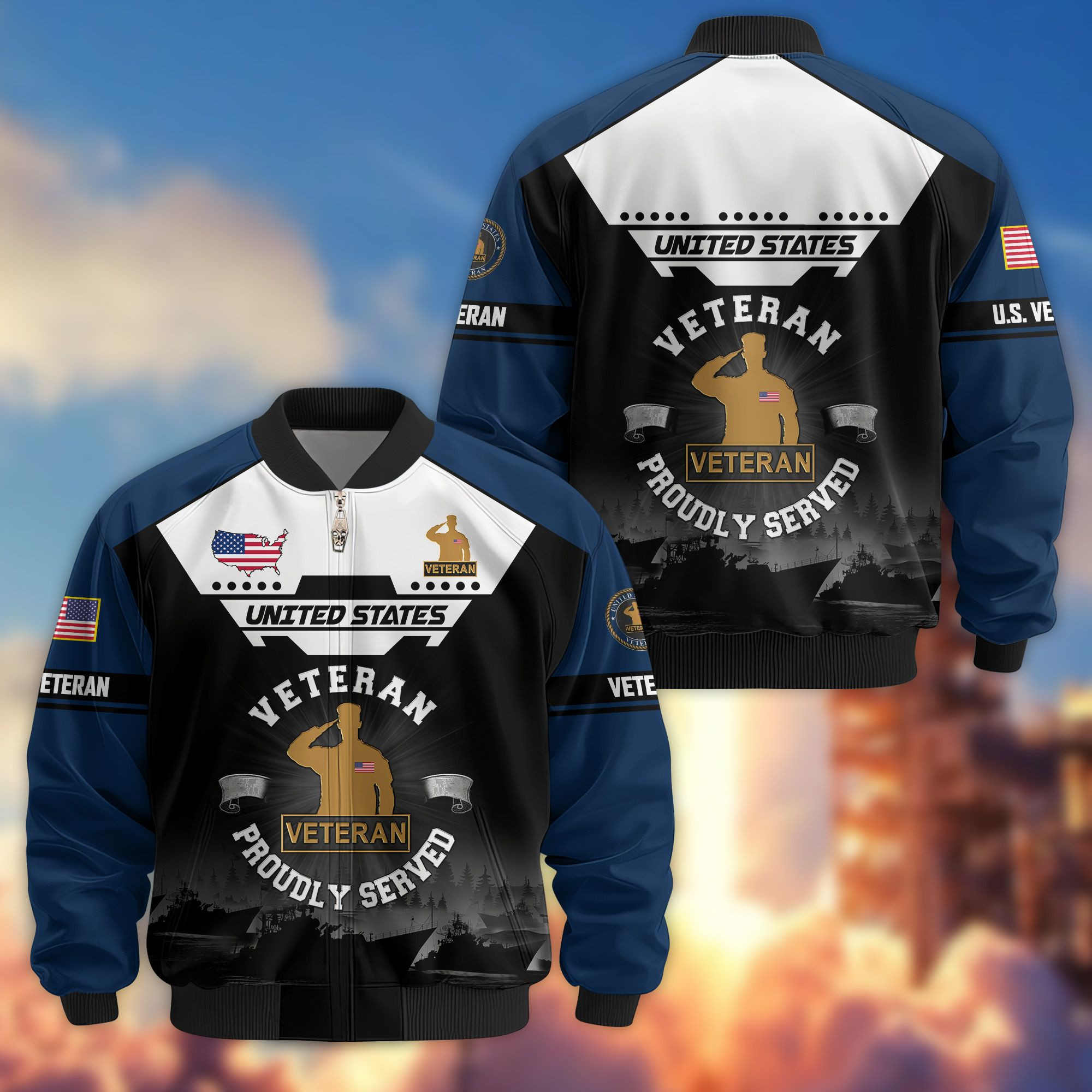 Premium US Veteran Bomber Jacket CPVC110210