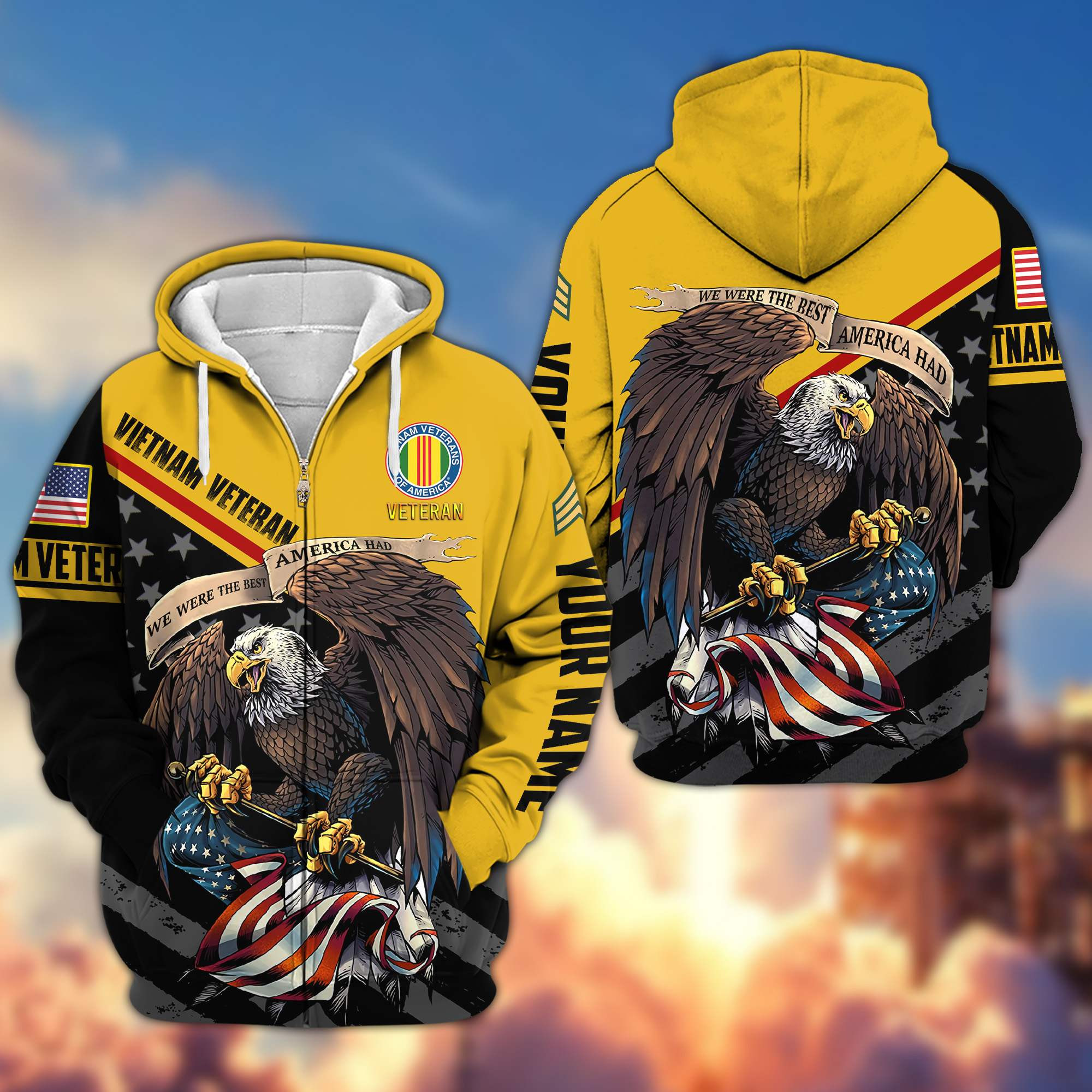 Vietnam Veteran Zip Up Hoodie Custom Name, Rank, Gifts For Vietnam Veteran VPVC601606