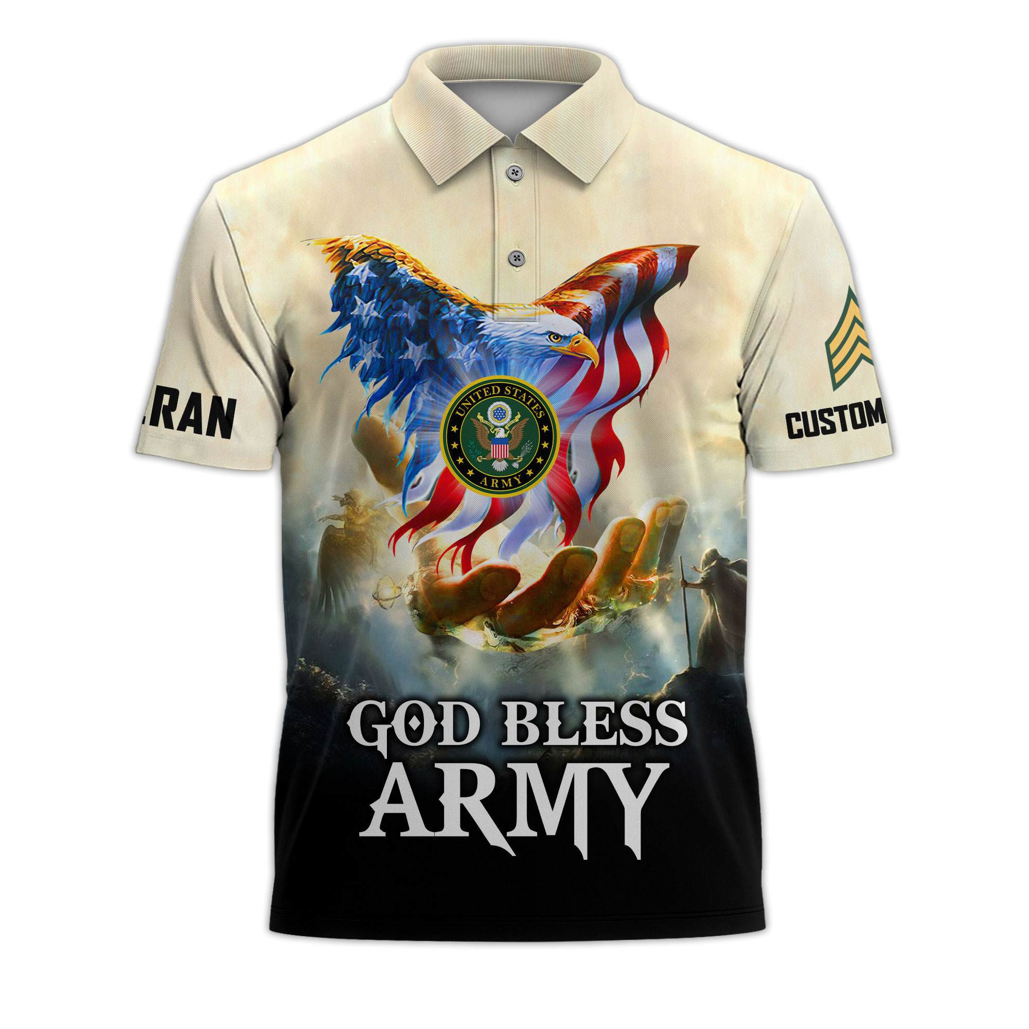 Premium US Army Custom Polo Shirt VPVC218101, Gifts For Army Veteran, Best Gifts On Father’s Day, Independence Day, Veterans Day