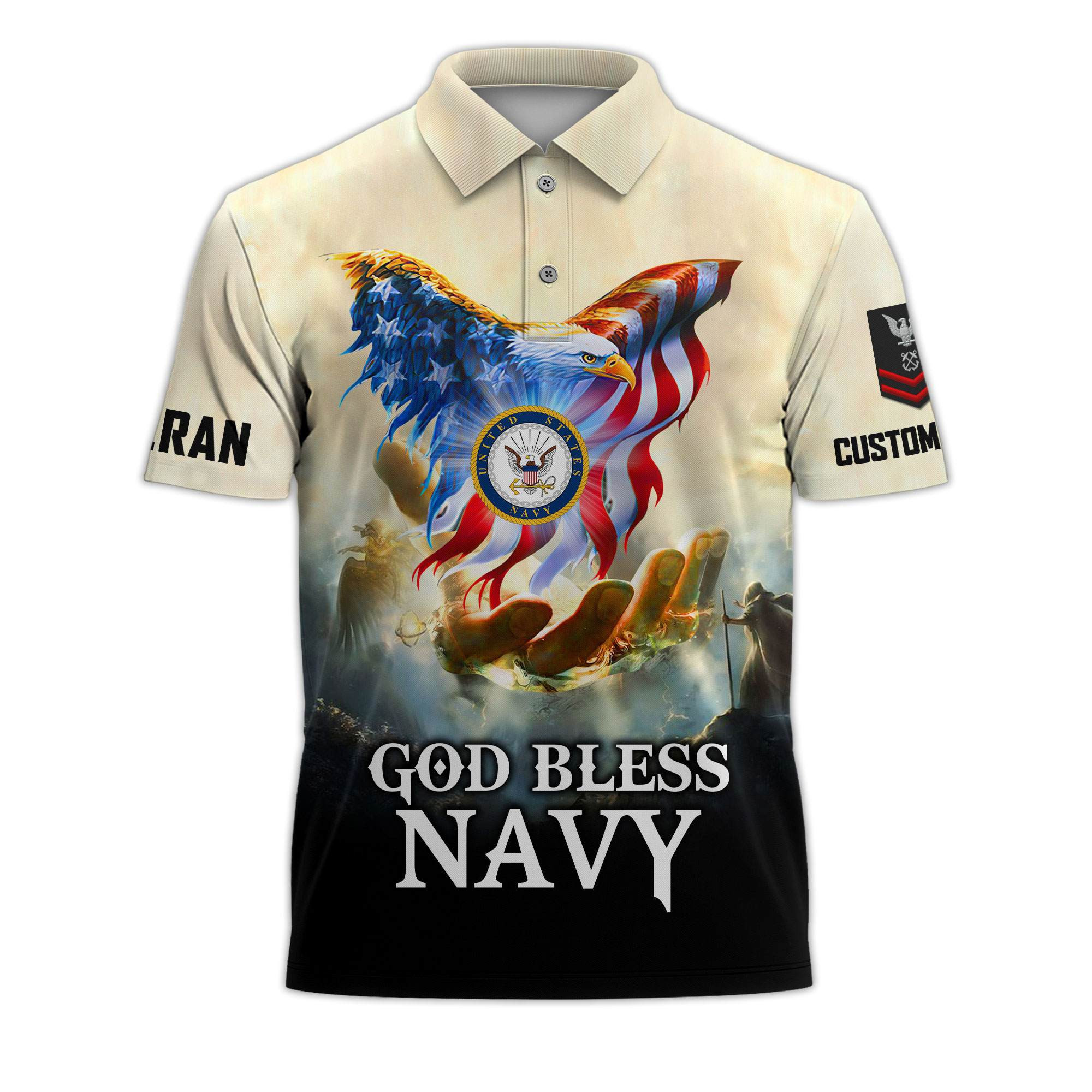Premium US Navy Custom Polo Shirt VPVC218102, Gifts For Navy Veteran, Best Gifts On Father’s Day, Independence Day, Veterans Day