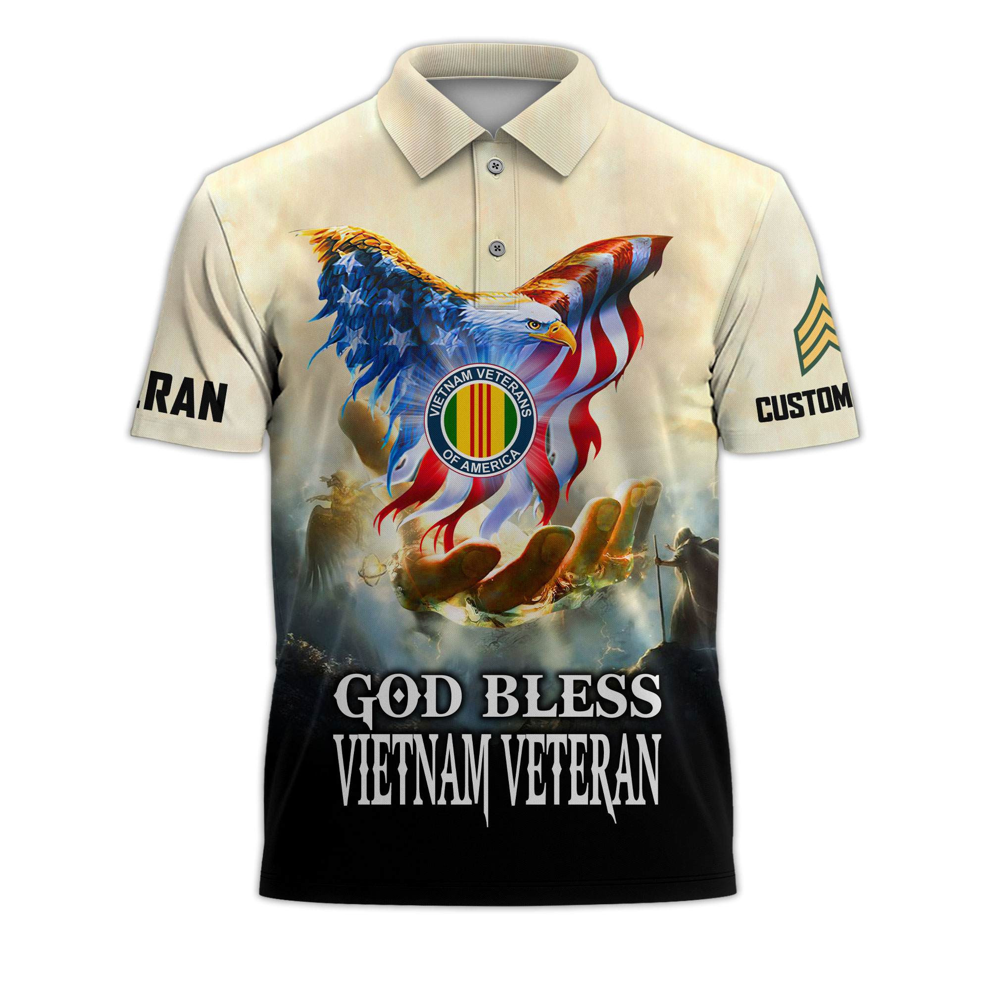Premium Vietnam Veteran Custom Polo Shirt VPVC218106, Gifts For Vietnam Veteran, Best Gifts On Father’s Day, Independence Day, Veterans Day