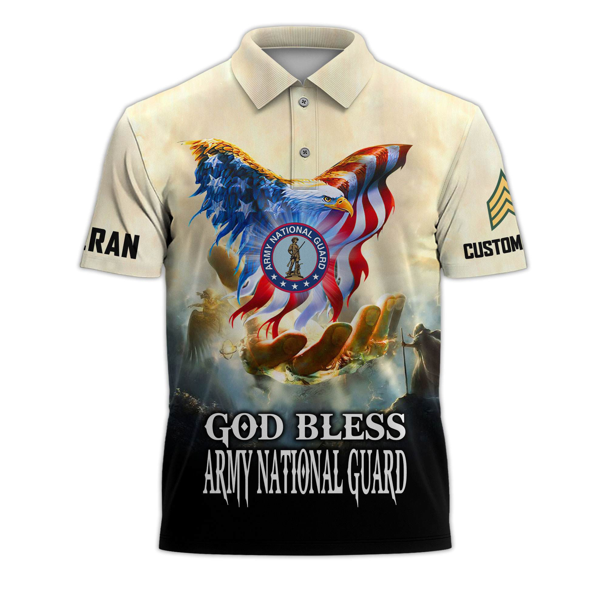 Premium Army National Guard Custom Polo Shirt VPVC218108, Gifts For Army National Guard Veteran, Best Gifts On Father’s Day, Independence Day, Veterans Day