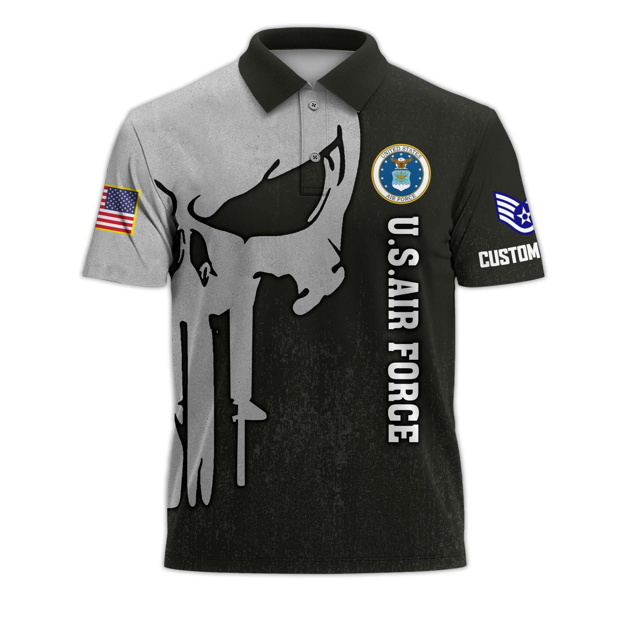 Premium USAF Custom Polo Shirt VPVC218204, Gifts For Air Force Veteran, Best Gifts On Father’s Day, Independence Day, Veterans Day