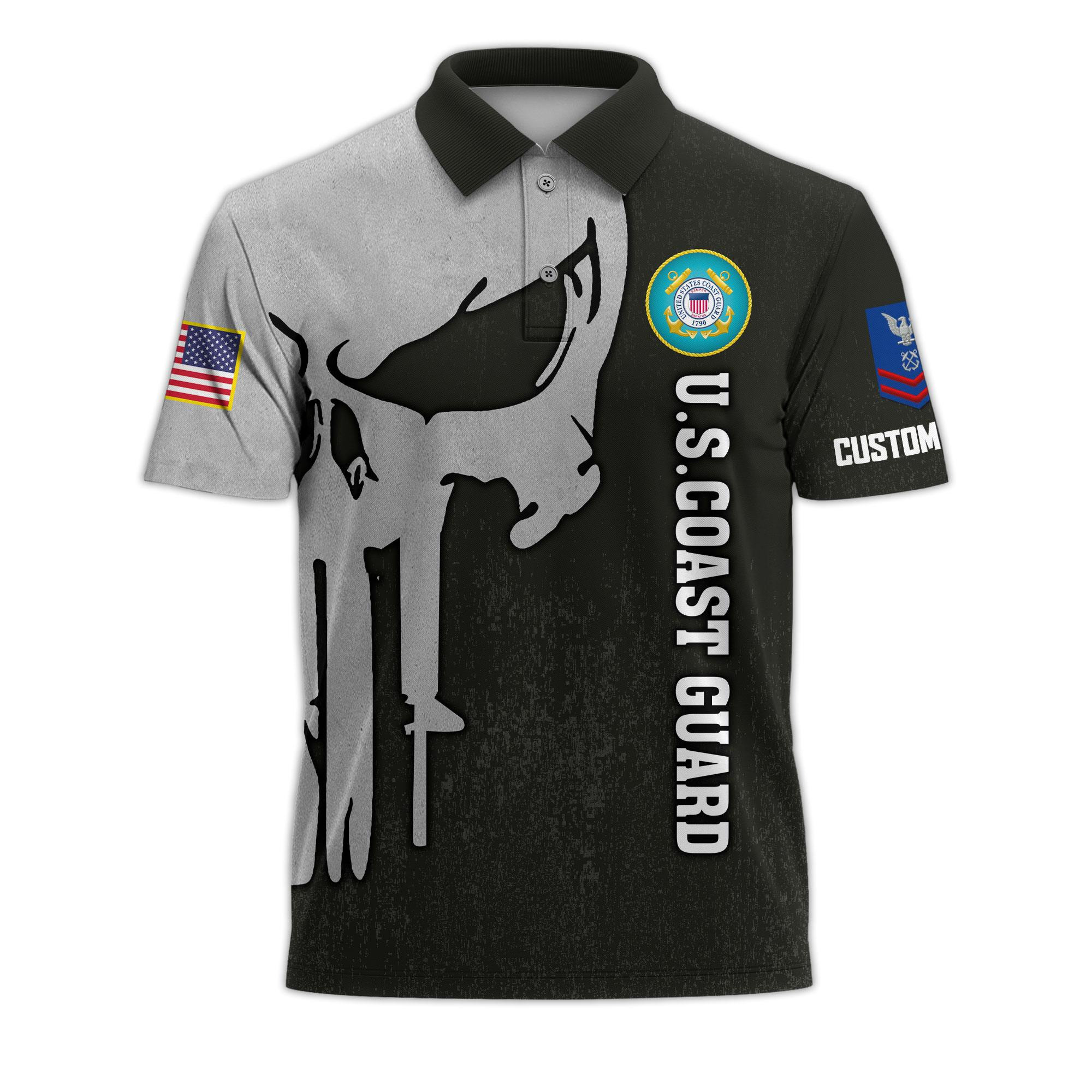 Premium USCG Custom Polo Shirt VPVC218205, Gifts For Coast Guard Veteran, Best Gifts On Father’s Day, Independence Day, Veterans Day
