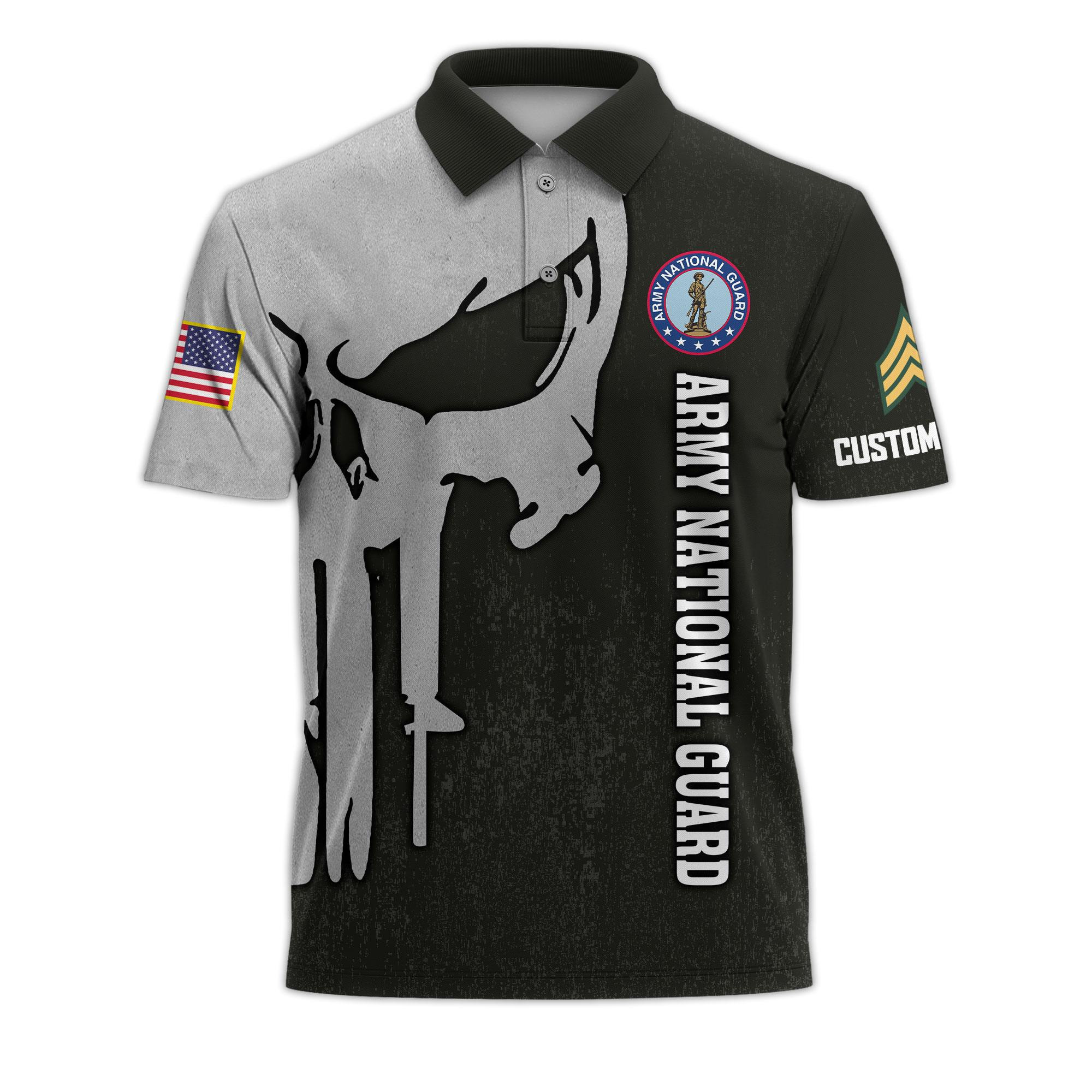 Premium Army National Guard Custom Polo Shirt VPVC218208, Gifts For Army National Guard Veteran, Best Gifts On Father’s Day, Independence Day, Veterans Day