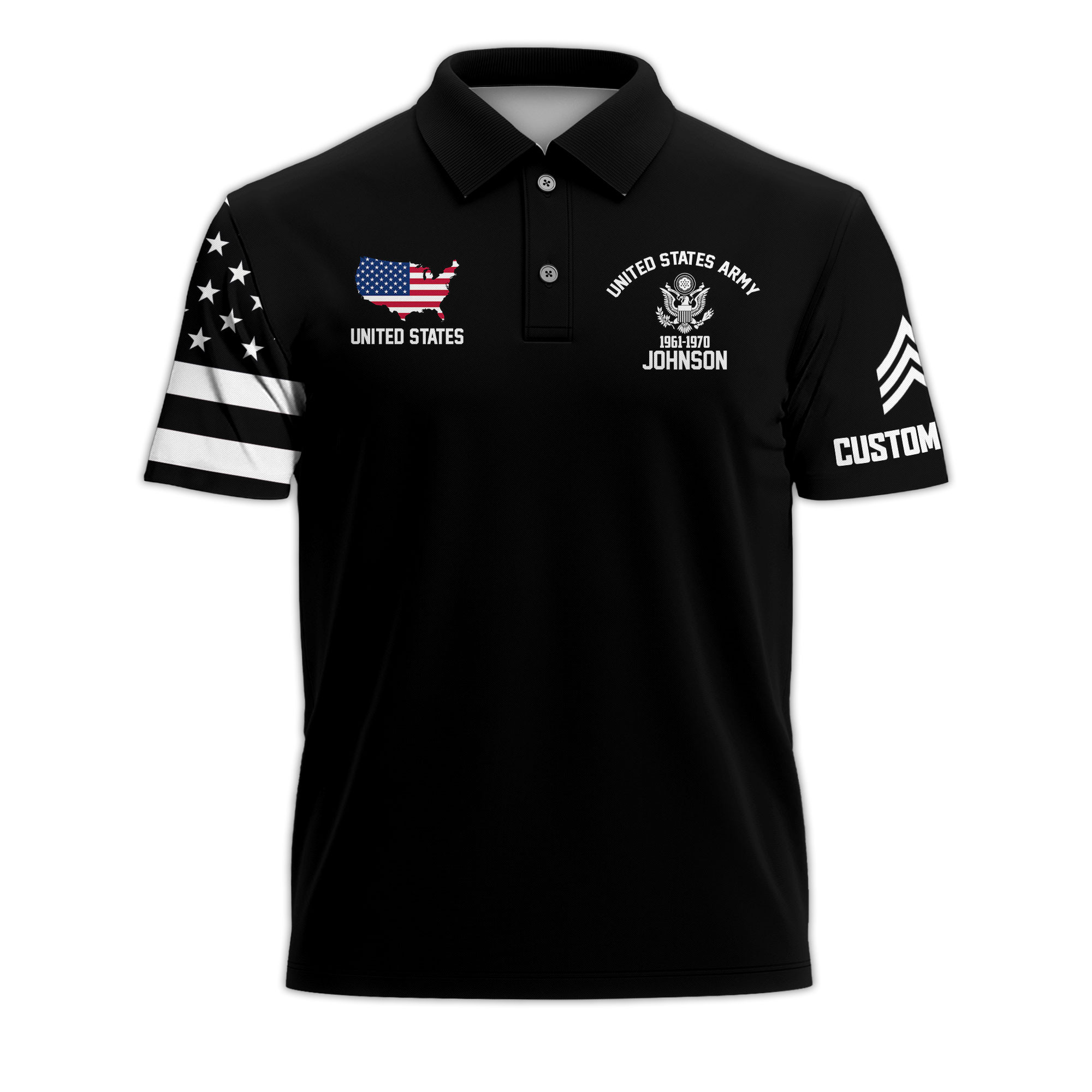 Premium US Army Custom Polo Shirt VPVC218301, Gifts For Army Veteran, Best Gifts On Father’s Day, Independence Day, Veterans Day