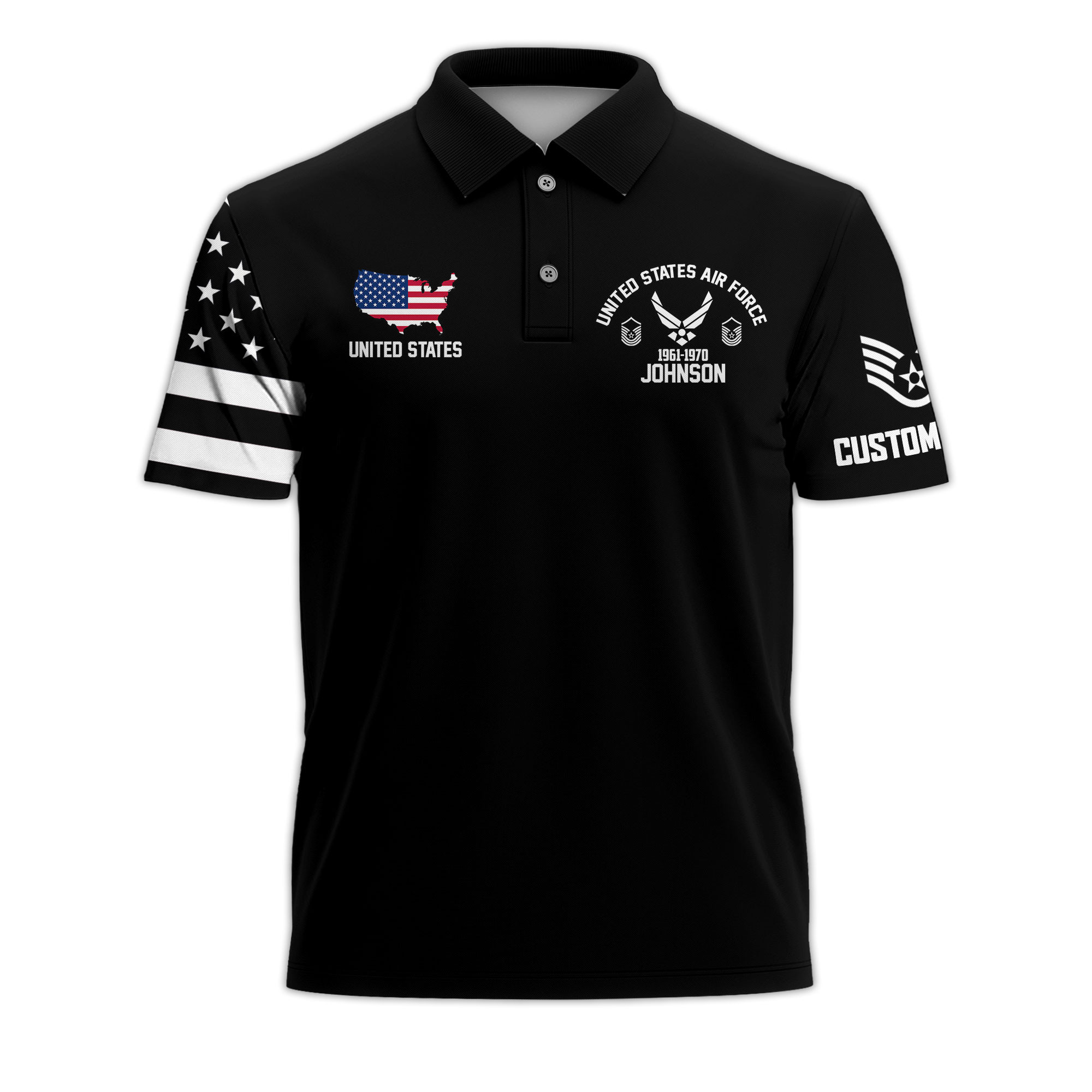 Premium USAF Custom Polo Shirt VPVC218304, Gifts For Air Force Veteran, Best Gifts On Father’s Day, Independence Day, Veterans Day