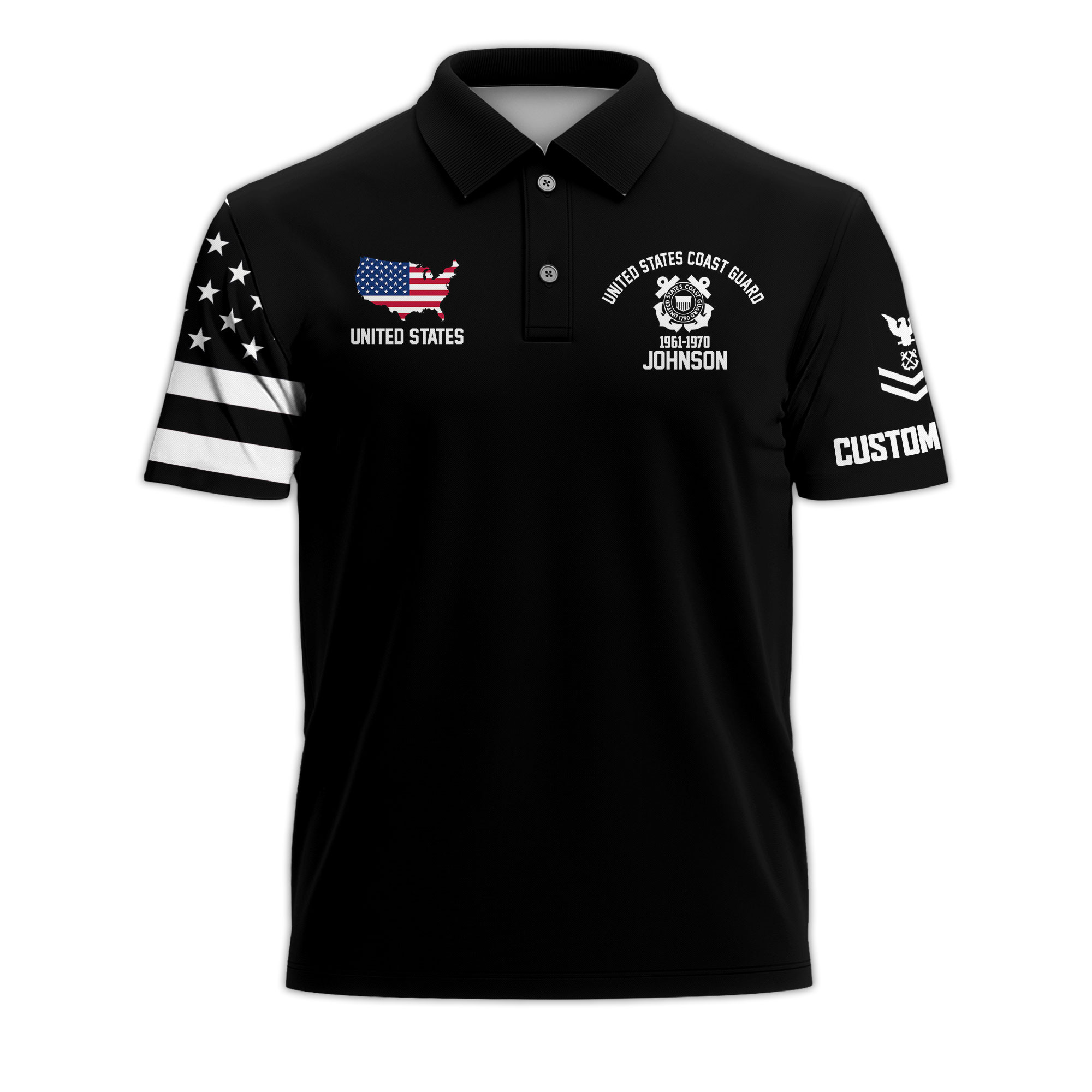 Premium USCG Custom Polo Shirt VPVC218305, Gifts For Coast Guard Veteran, Best Gifts On Father’s Day, Independence Day, Veterans Day