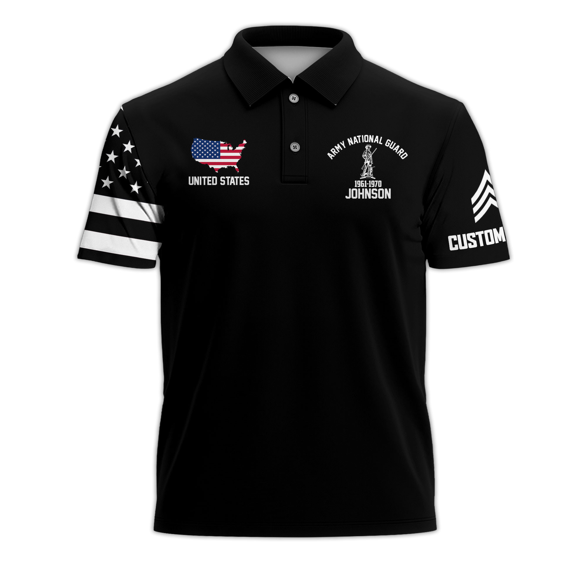 Premium Army National Guard Custom Polo Shirt VPVC218308, Gifts For Army National Guard Veteran, Best Gifts On Father’s Day, Independence Day, Veterans Day