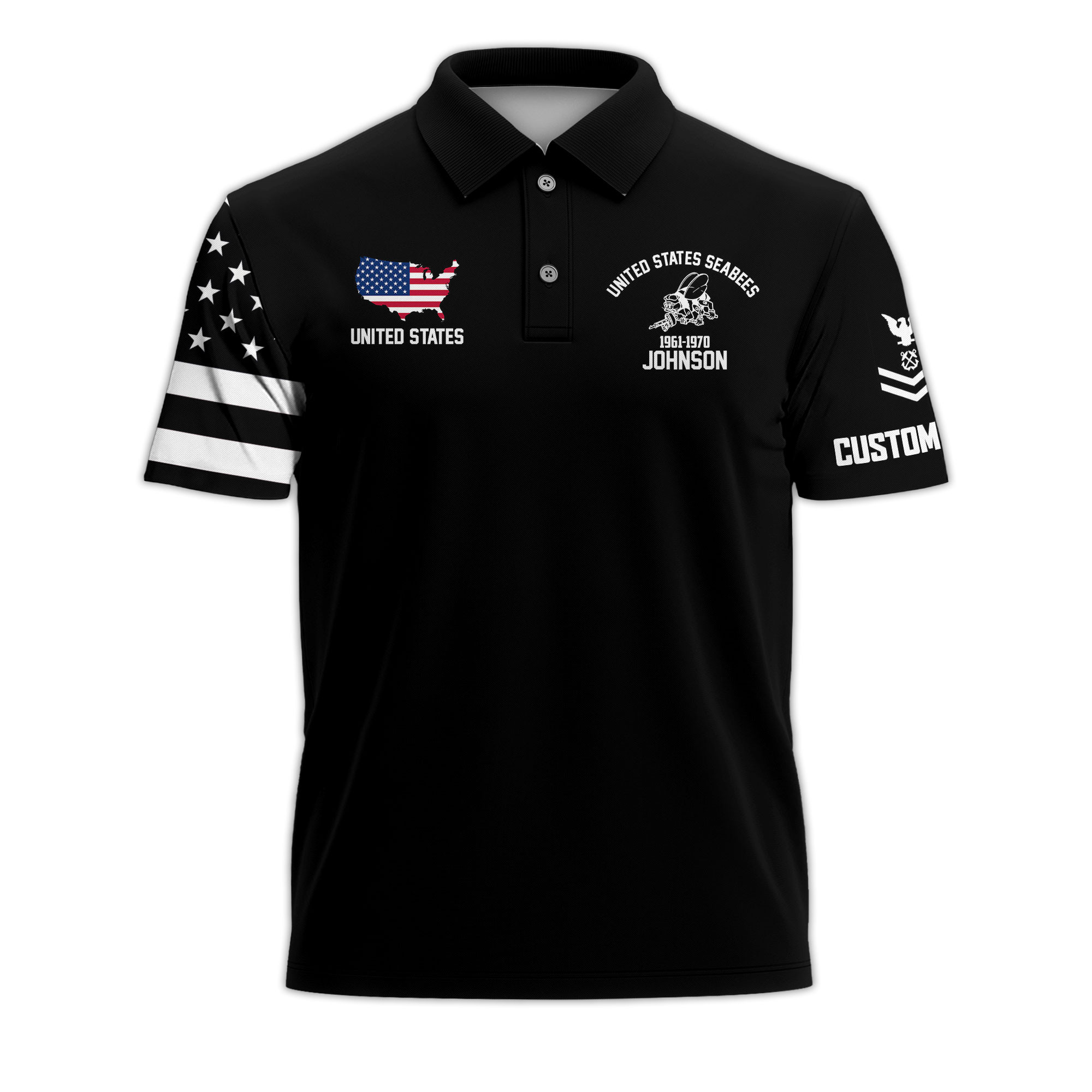 Premium US Seabees Custom Polo Shirt VPVC218309, Gifts For Seabees Veteran, Best Gifts On Father’s Day, Independence Day, Veterans Day