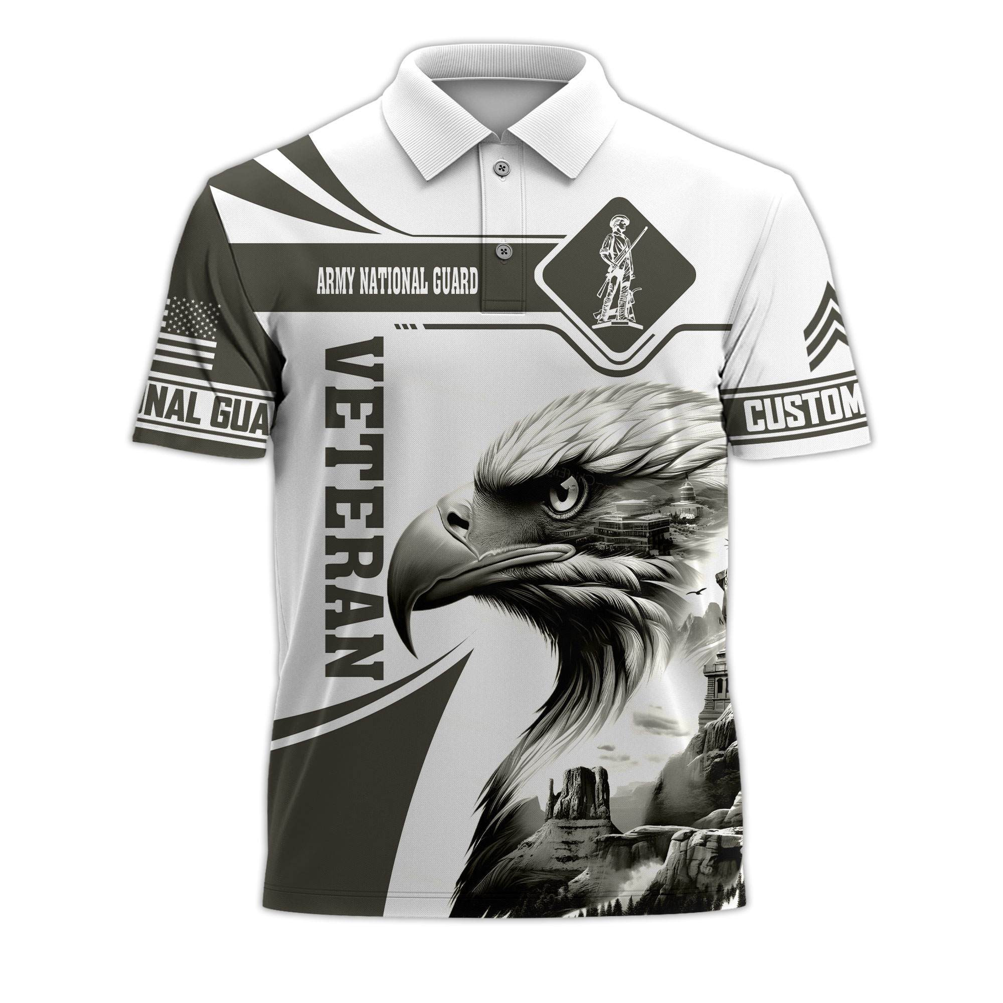 Premium Army National Guard Custom Polo Shirt VPVC218508, Gifts For Army National Guard Veteran, Best Gifts On Father’s Day, Independence Day, Veterans Day