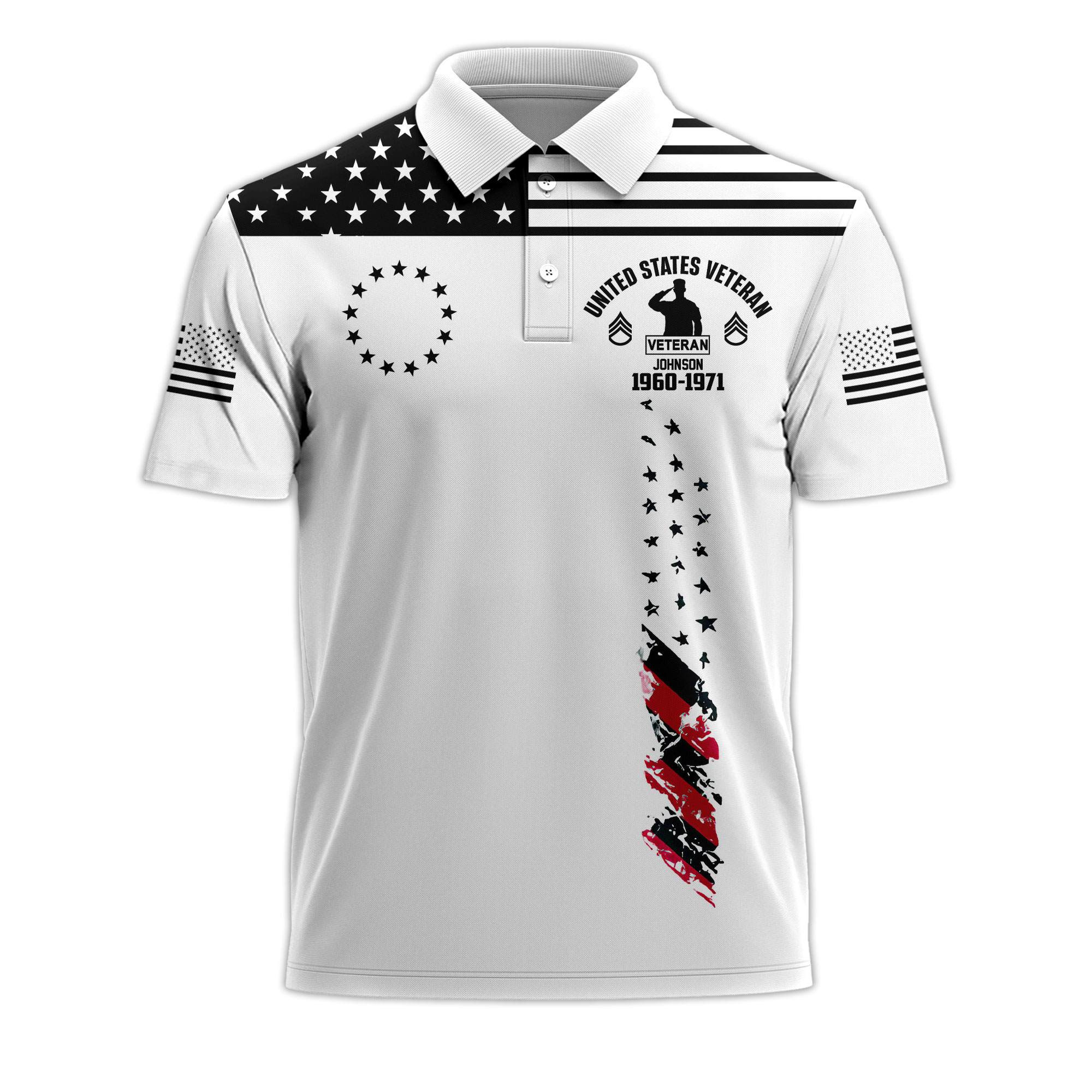 Premium US Veteran Custom Polo Shirt VPVC218707, Gifts For US Veteran, Best Gifts On Father’s Day, Independence Day, Veterans Day