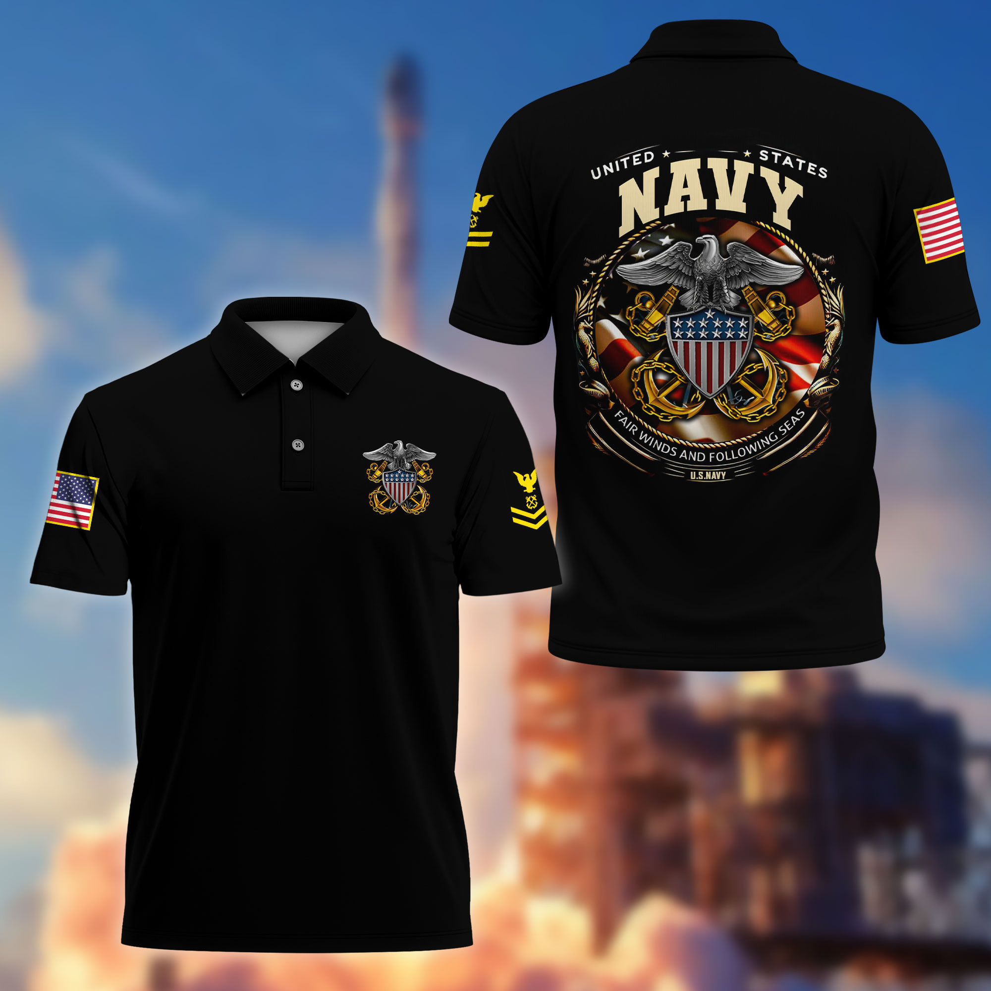 Premium US Navy Custom Polo Shirt VPVC218802, Gifts For Navy Veteran, Best Gifts On Father’s Day, Independence Day, Veterans Day