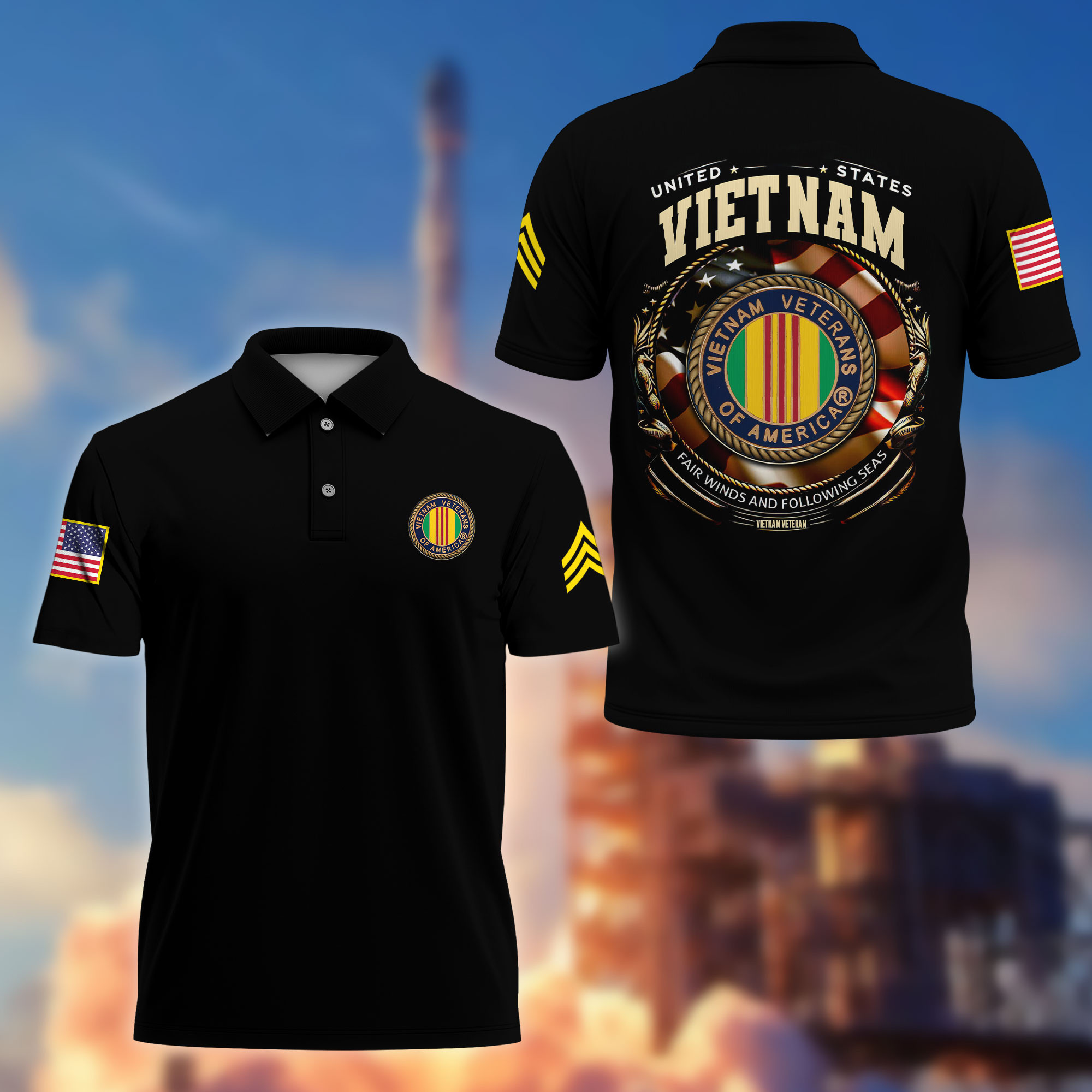 Premium Vietnam Veteran Custom Polo Shirt VPVC218806, Gifts For Vietnam Veteran, Best Gifts On Father’s Day, Independence Day, Veterans Day